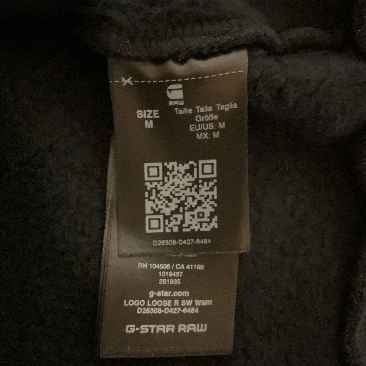 G-Star G-Star RAW Womens Logo Loose Fit Sweatshirt Black Size M NWT Size M / US 6-8 / IT 42-44 - 14 Thumbnail