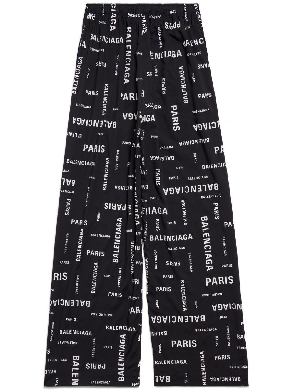 Balenciaga o1mt1gz0924 Bal Paris Allover Pyjama Pants in Black/White Size US 28 / EU 44 - 1 Thumbnail