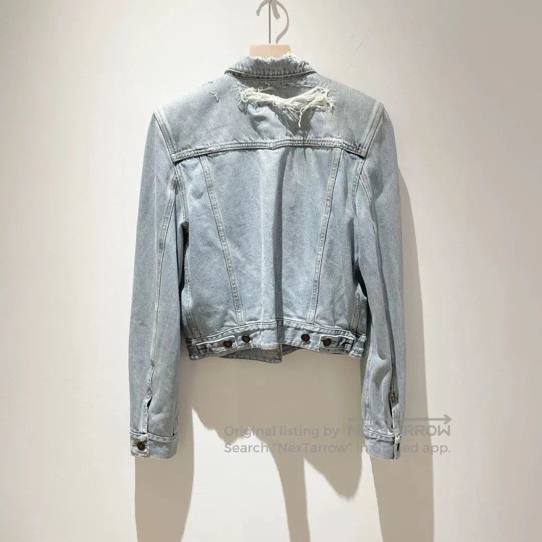 Saint Laurent Paris Saint Laurent Distressed Denim Jacket. Size L / US 10 / IT 46 - 2 Thumbnail