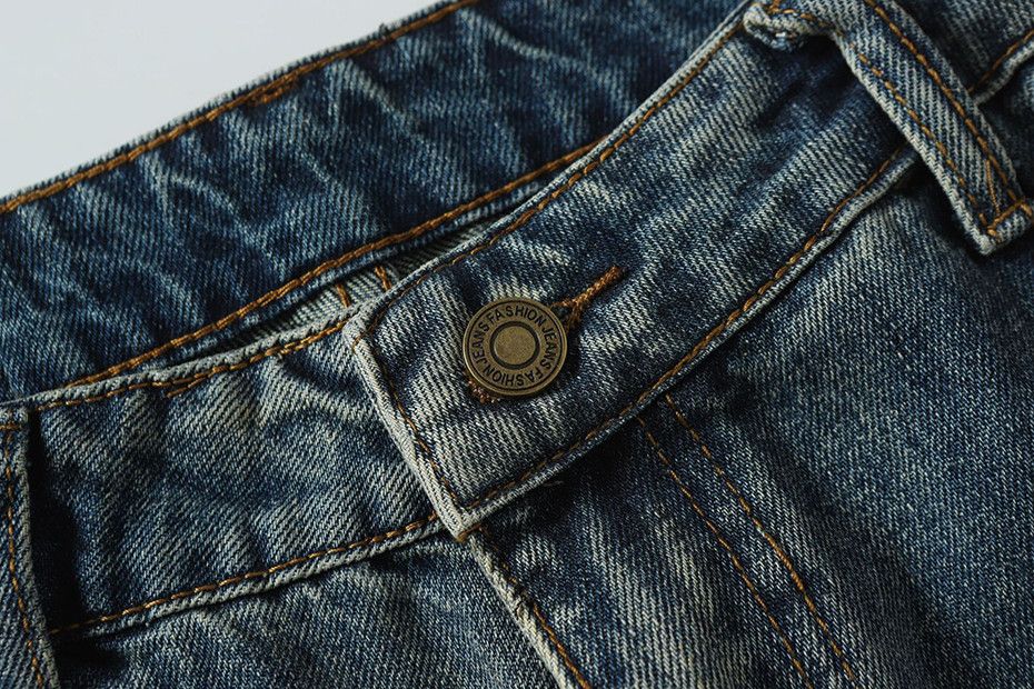 Japanese Brand × Jean Vintage Blue Baggy Ripped Loose Jeans Size US 33 - 4 Thumbnail