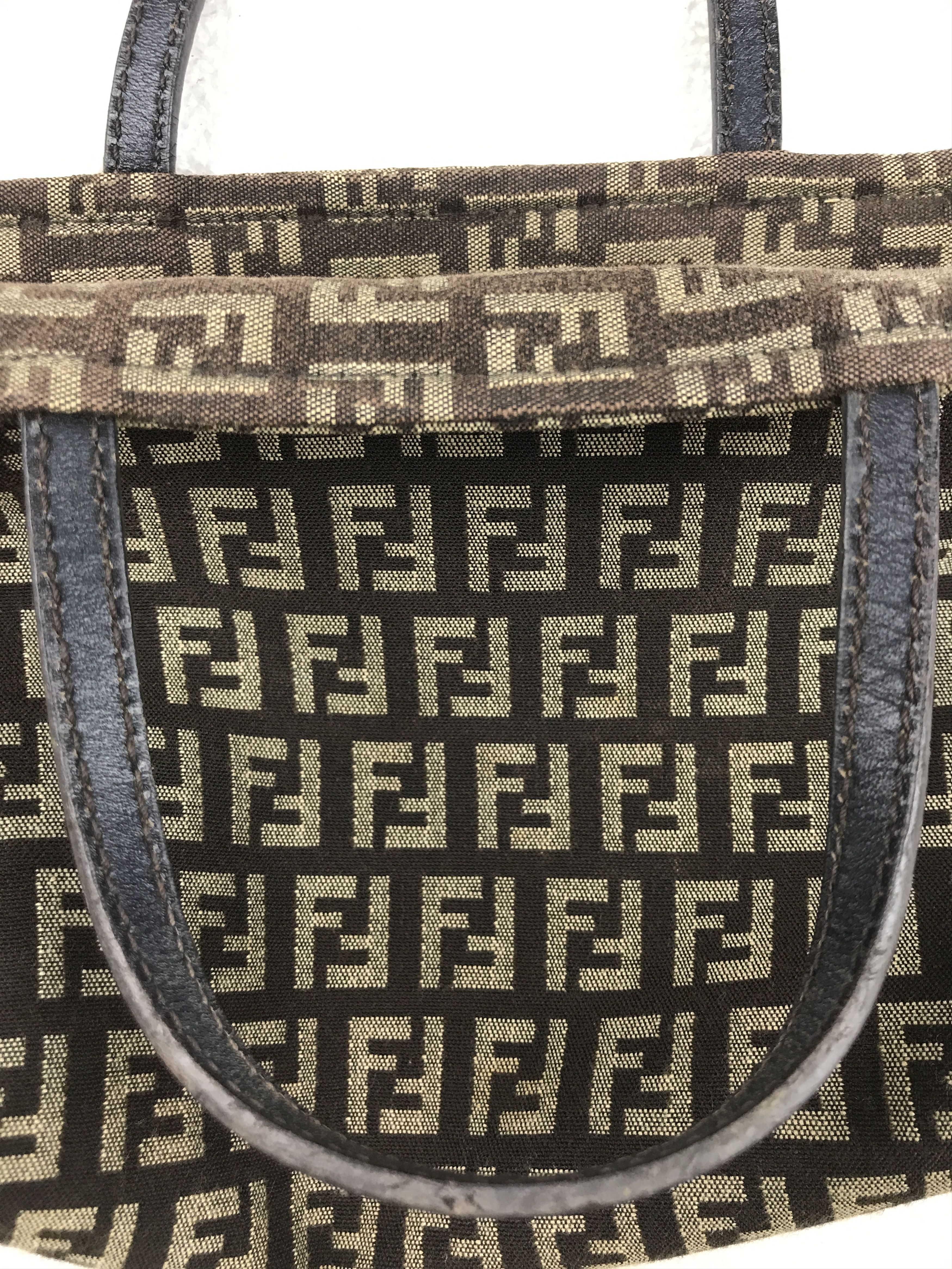 Fendi Vintage Fendi Monogram Zucchino Mini Tote Bag Purse Size ONE SIZE - 6 Thumbnail