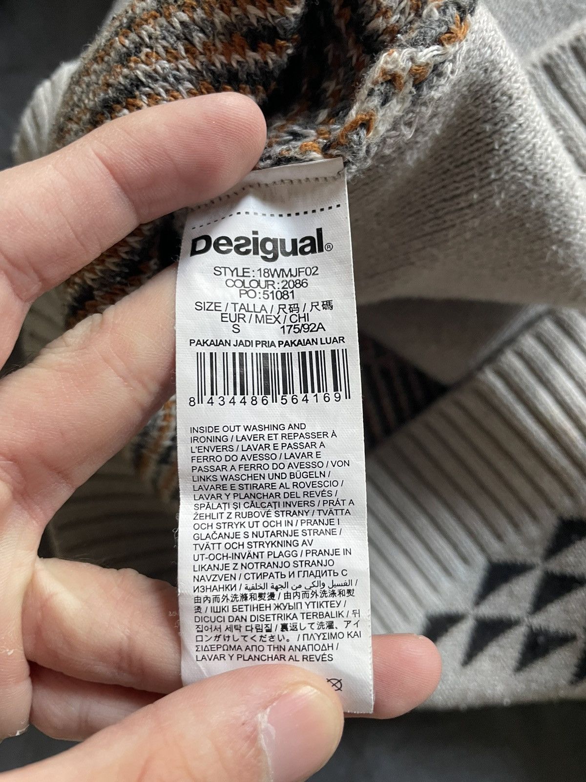 Desigual Cotton sweater with cool pattern Size US S / EU 44-46 / 1 - 8 Thumbnail