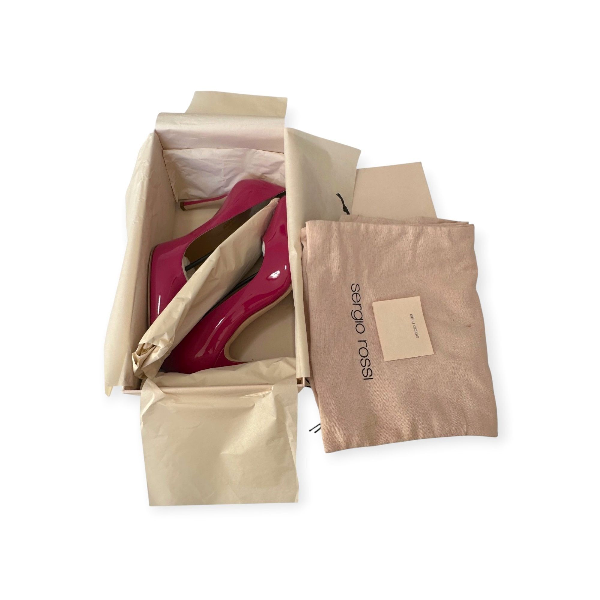 Sergio Rossi Sergio Rossi New Secret 090 Magenta Patent Pumps EU 37 / US Size US 7 / IT 37 - 3 Thumbnail