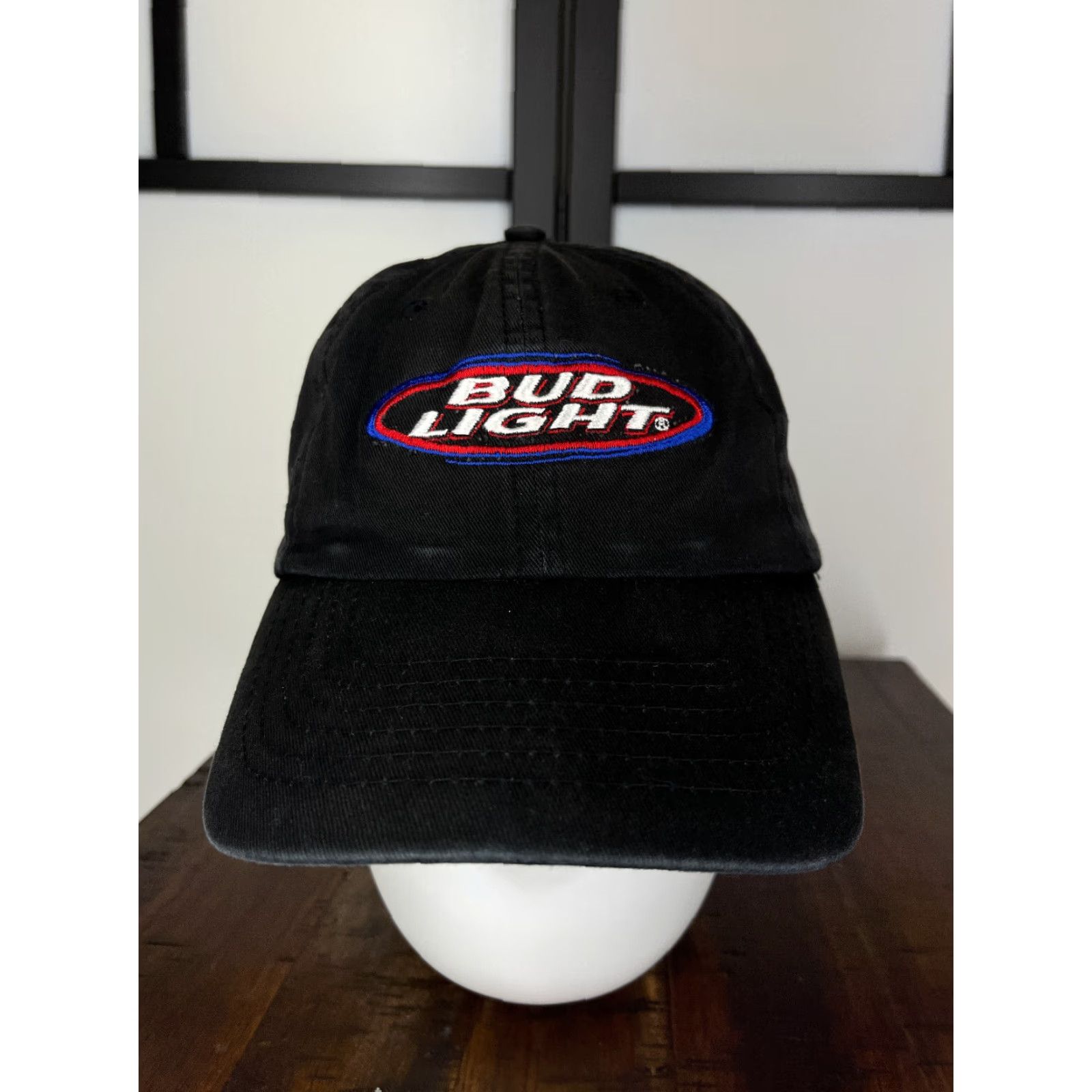 Budweiser VINTAGE Budweiser Hat Cap Snap Back Adult One Size Black Bud Light Cotton Twill Size ONE SIZE - 2 Thumbnail