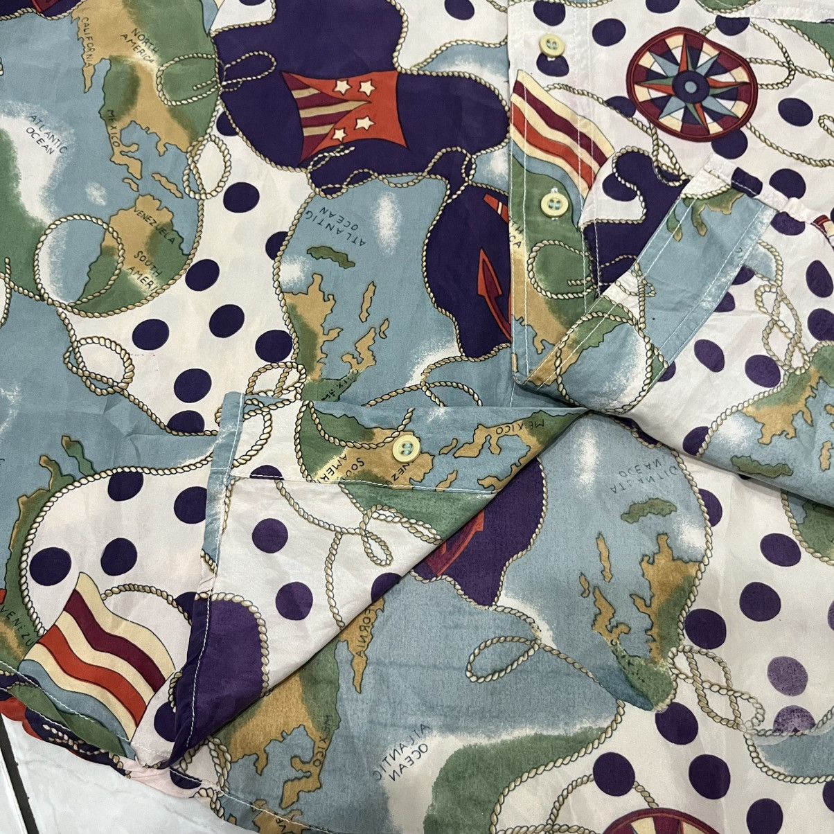 Kapital DELETE TODAY‼️Cassoni Italy Silk Shirt Nautical Vintage Size US S / EU 44-46 / 1 - 7 Thumbnail