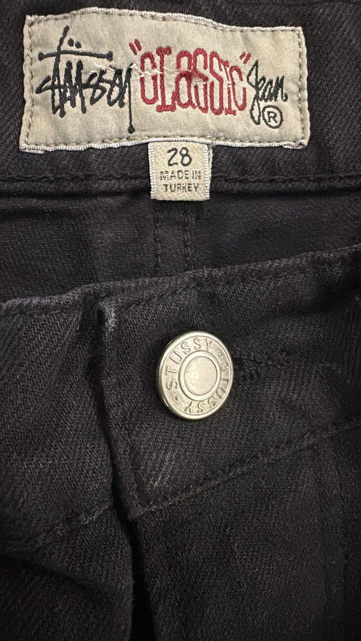 Stussy × Vintage Stüssy Classic Jean Size 28 Black Size US 28 / EU 44 - 7 Thumbnail