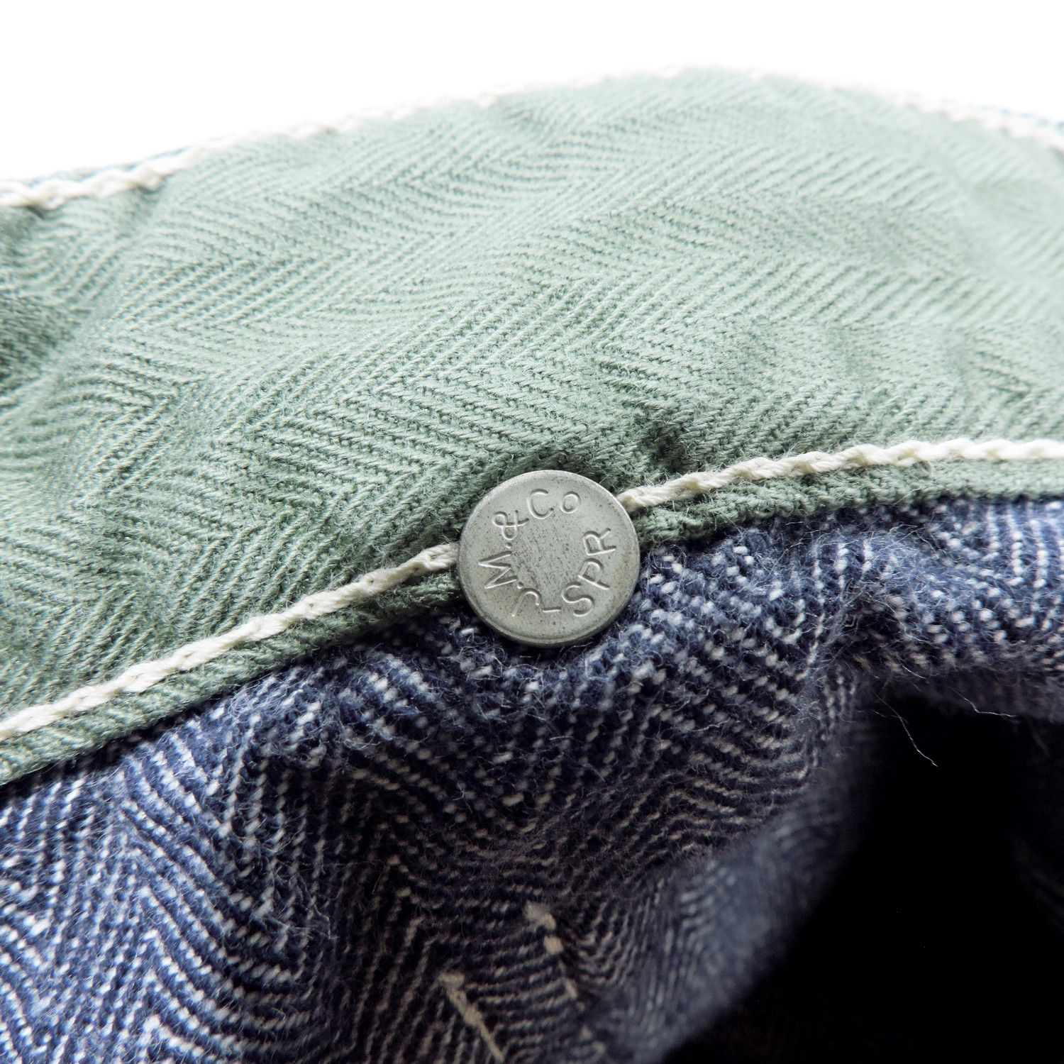 The Real McCoy's 8HU LOT 724 DOUBLE KNEE HERRINGBONE LIGHT CHAMBRAY TROUSERS Size US 32 / EU 48 - 10 Thumbnail