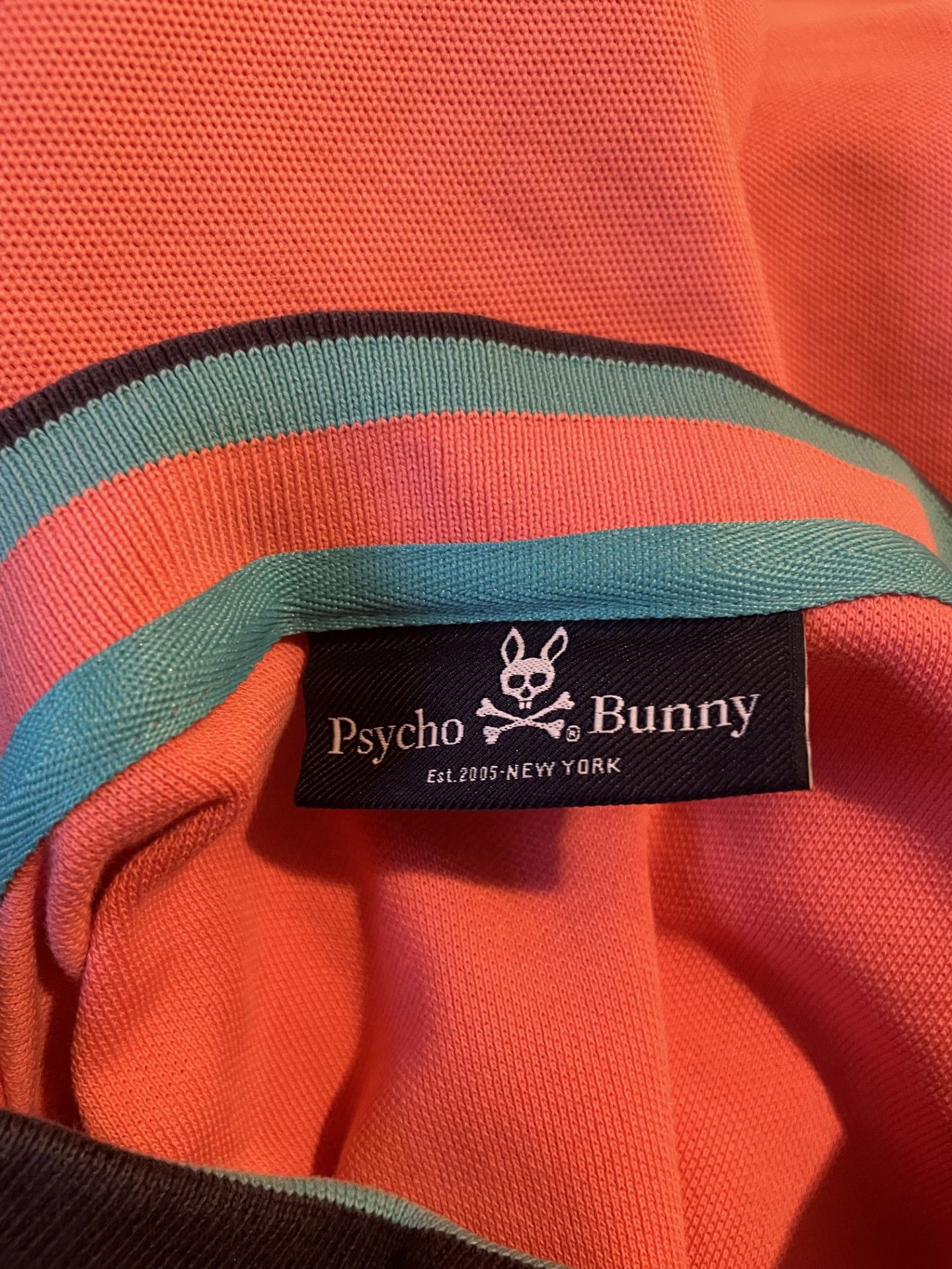 Psycho Bunny Psycho Bunny Polo Salmon Pink Size US XL / EU 56 / 4 - 4 Thumbnail