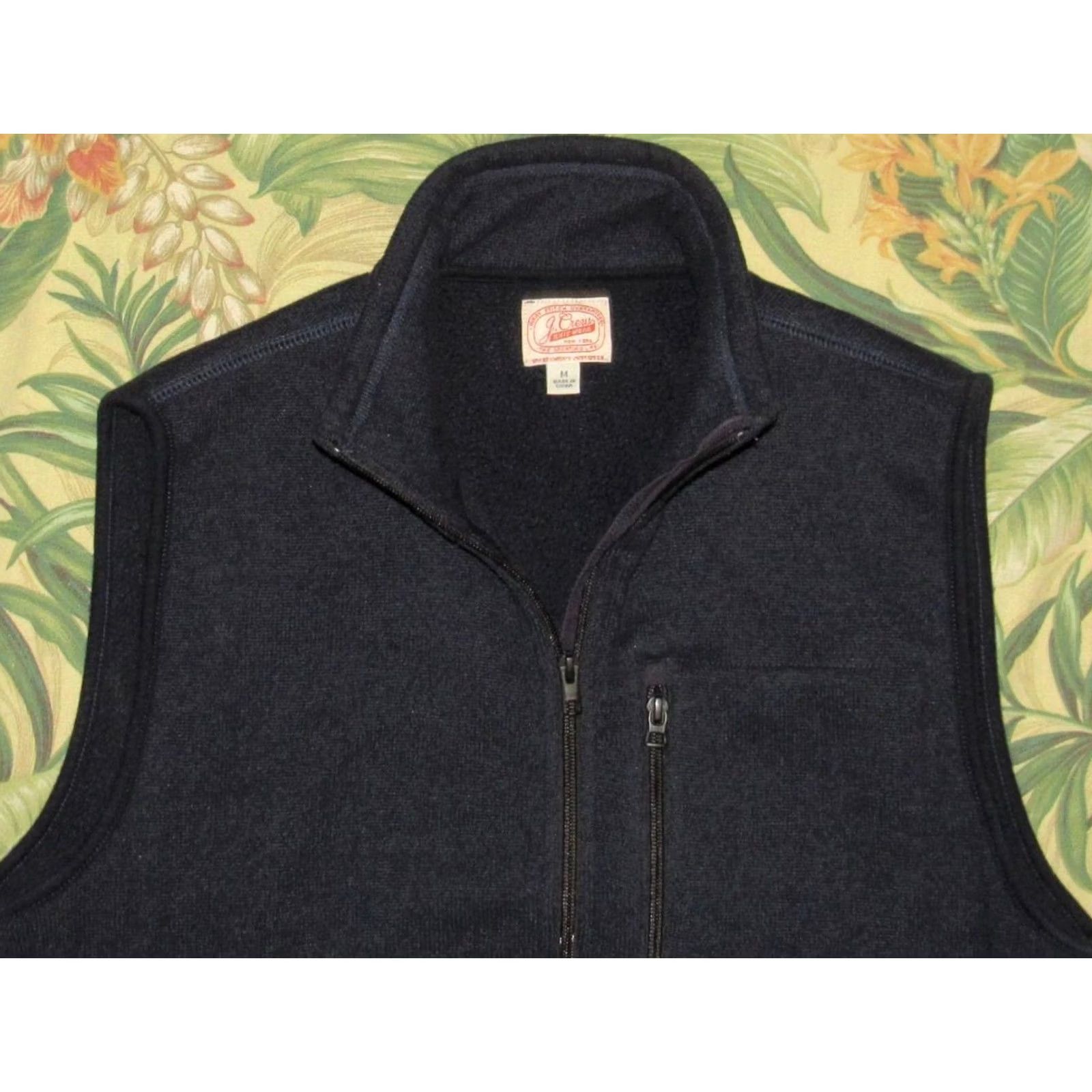 Vintage J CREW Navy Blue Full Zip Fleece Vest Medium M Size US M / EU 48-50 / 2 - 2 Thumbnail