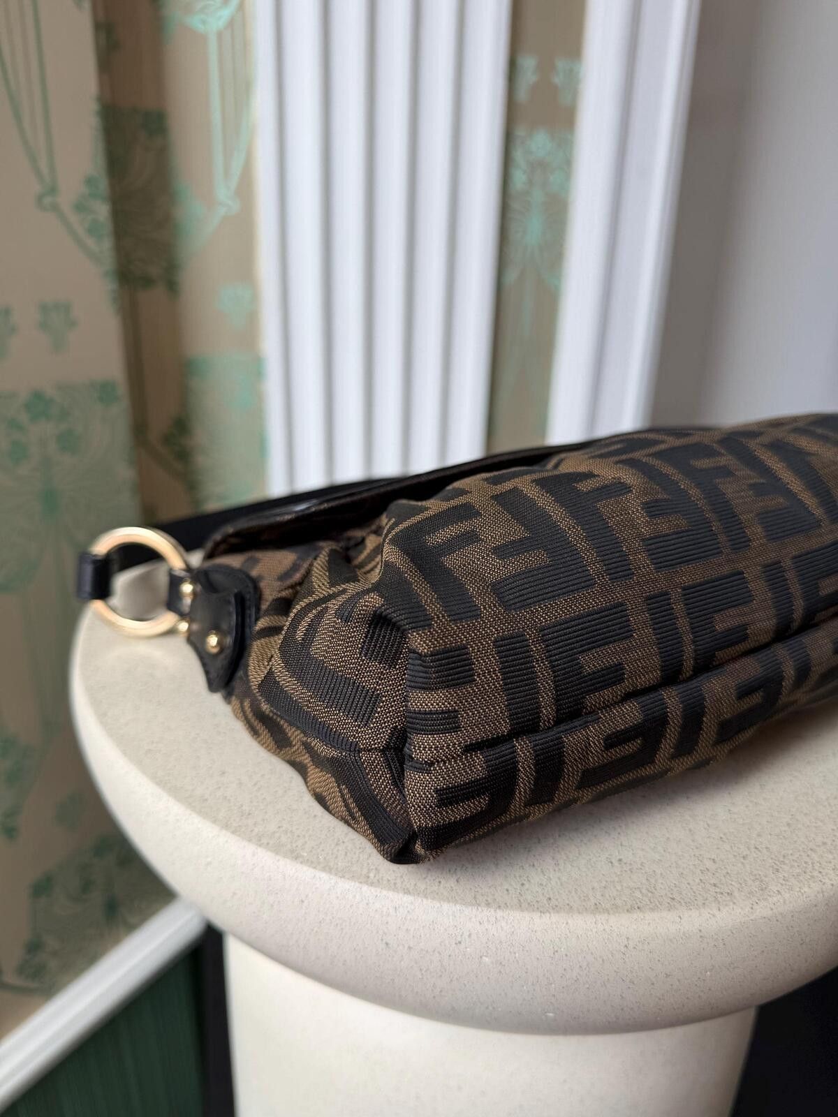 Fendi Vintage Fendi Brown Zucca Canvas and Leather Shoulder Bag Size ONE SIZE - 12 Thumbnail