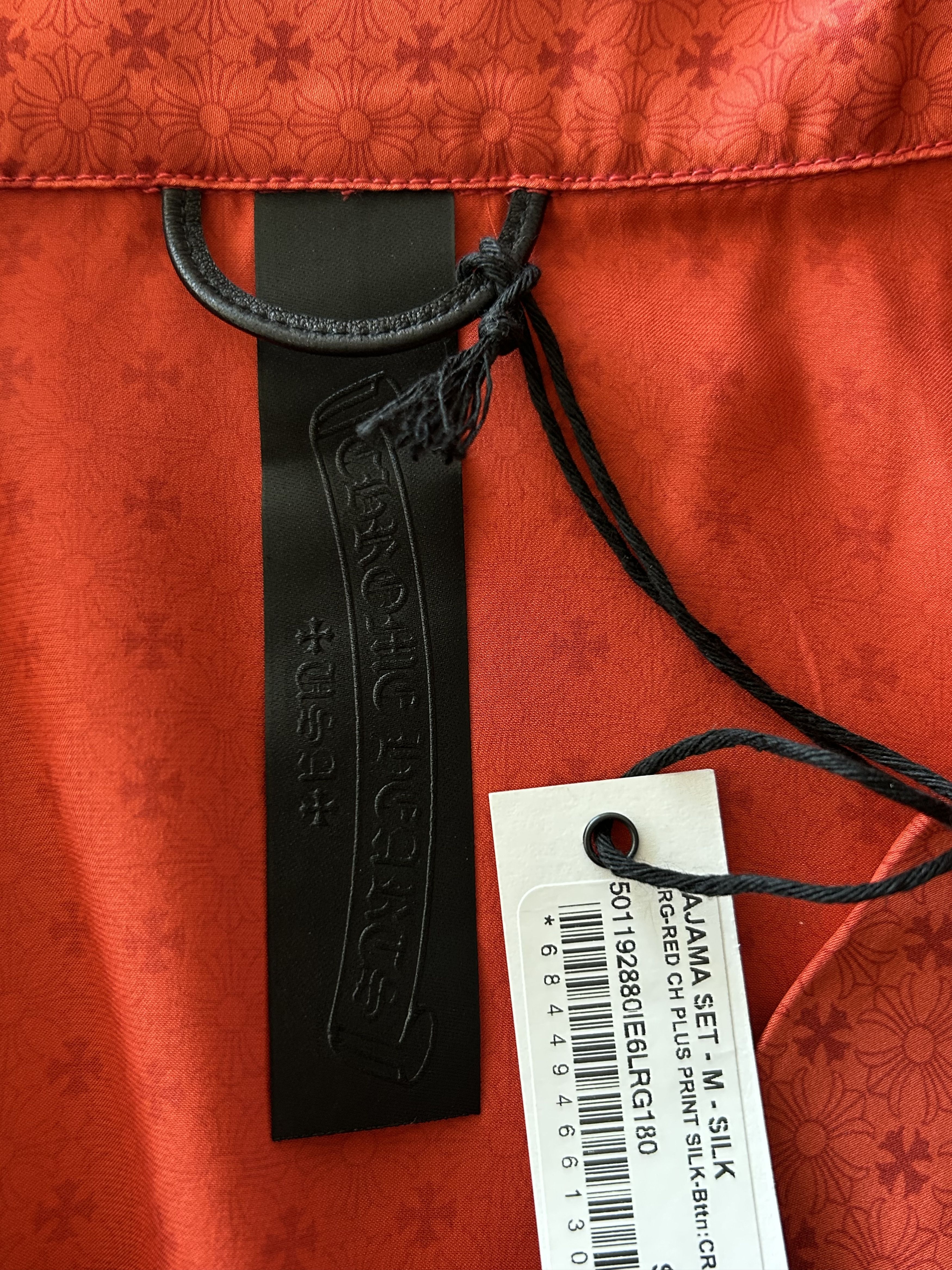 Chrome Hearts Chrome Hearts Red Cross Jacquard Silk Pajama Set Size US L / EU 52-54 / 3 - 6 Thumbnail