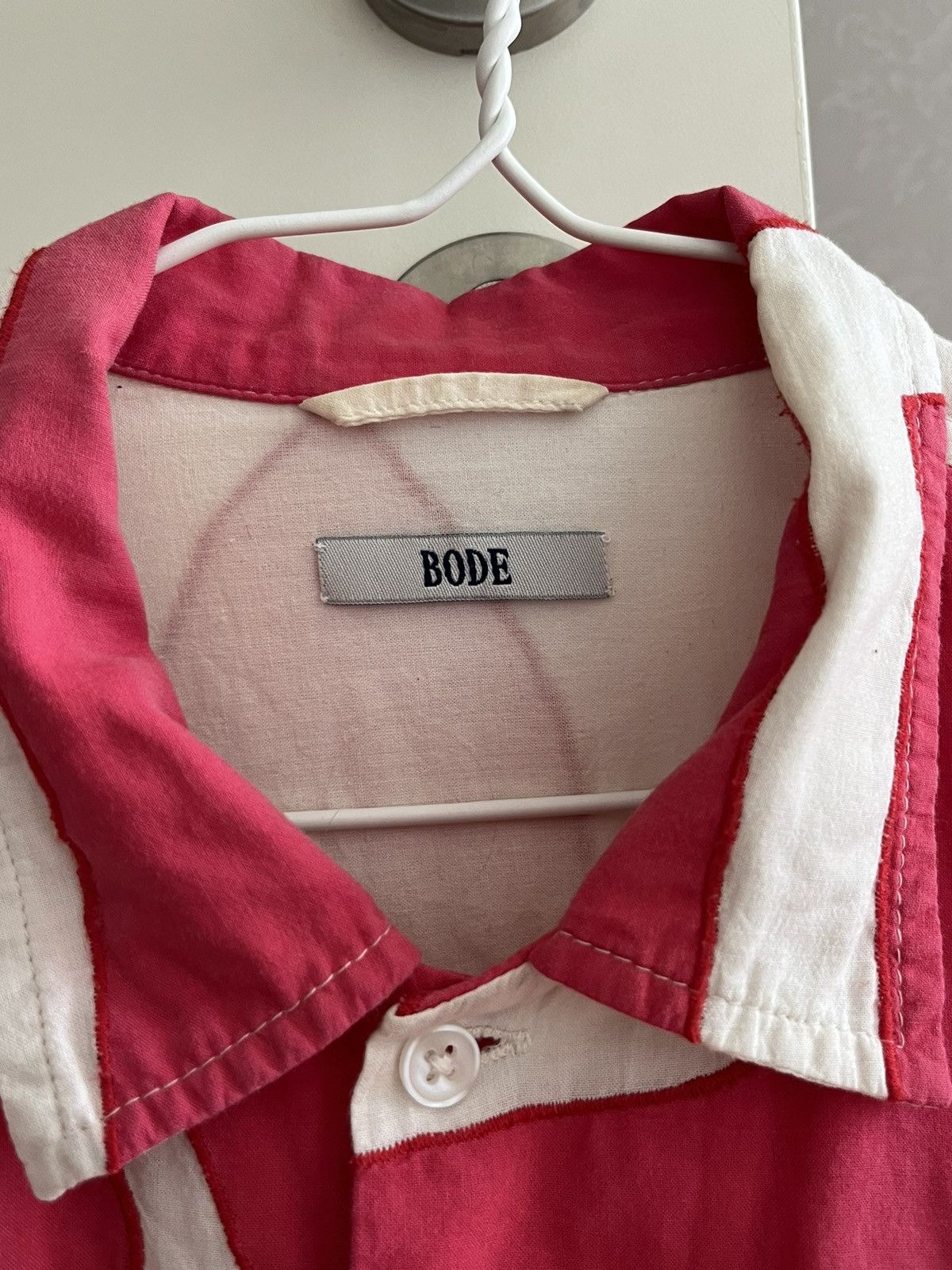 Bode Red and White stitched Bode shirt Size US S / EU 44-46 / 1 - 3 Thumbnail