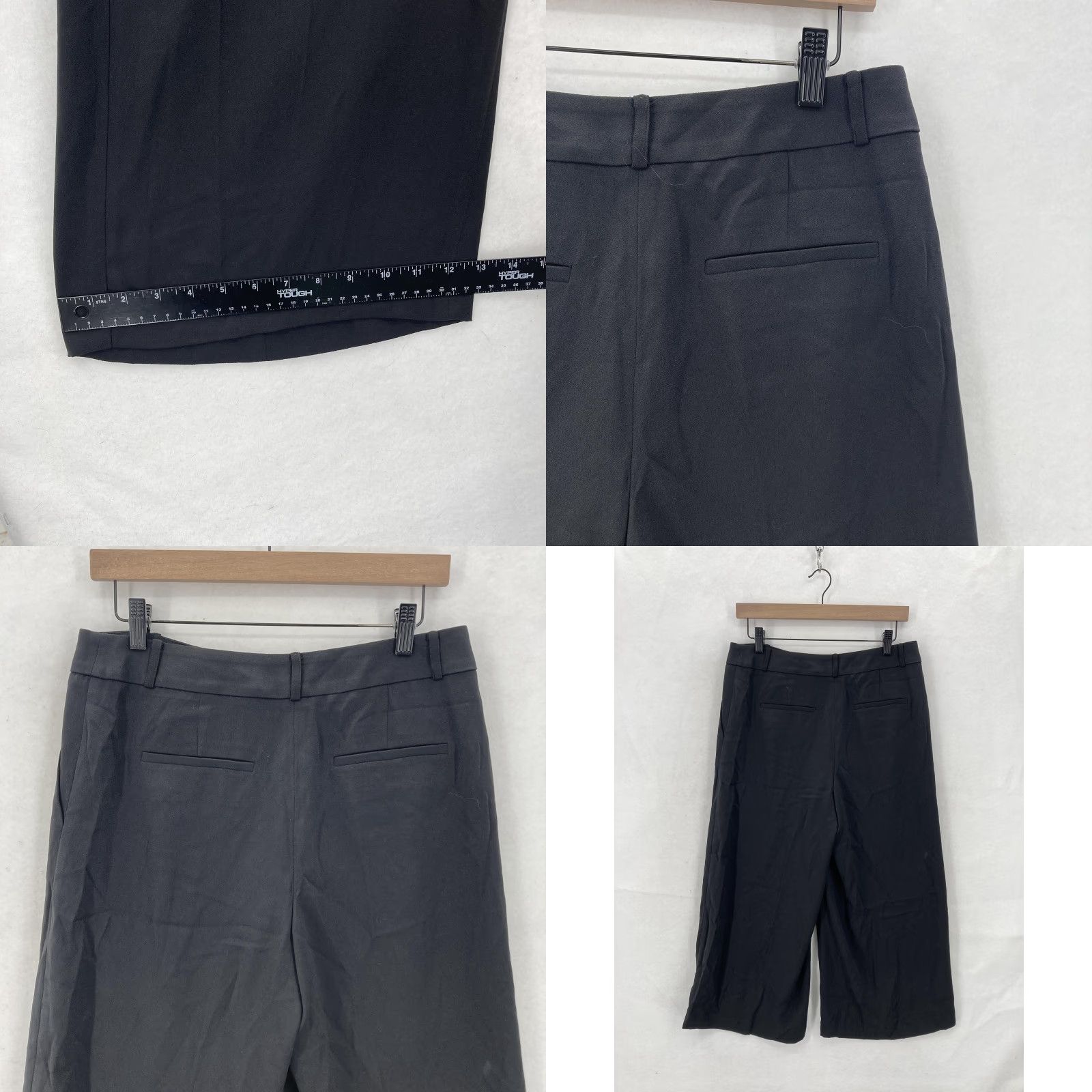 Loft LOFT Ann Taylor Culottes Pants Womens 4 Black Cropped Wide Leg Work Dress Office Dress Pants Cropped Wide-Leg Size 27" / US 4 / IT 40 - 9 Thumbnail