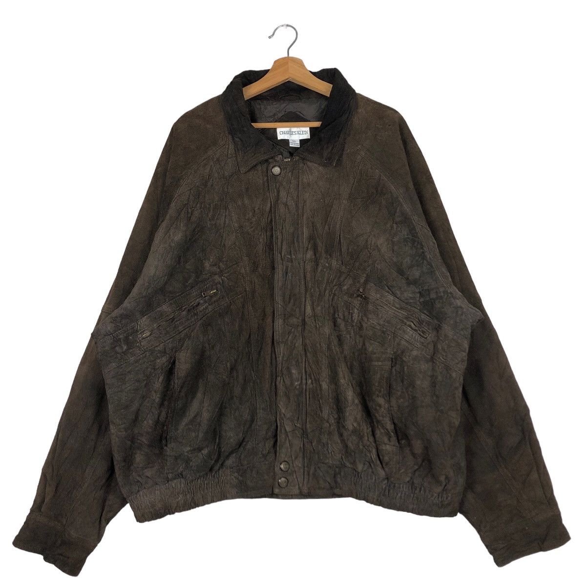 Japanese Brand 🔥Vtg Worker Leather Jacket Charles Klein Japan Made Size US XXL / EU 58 / 5 - 1 Thumbnail
