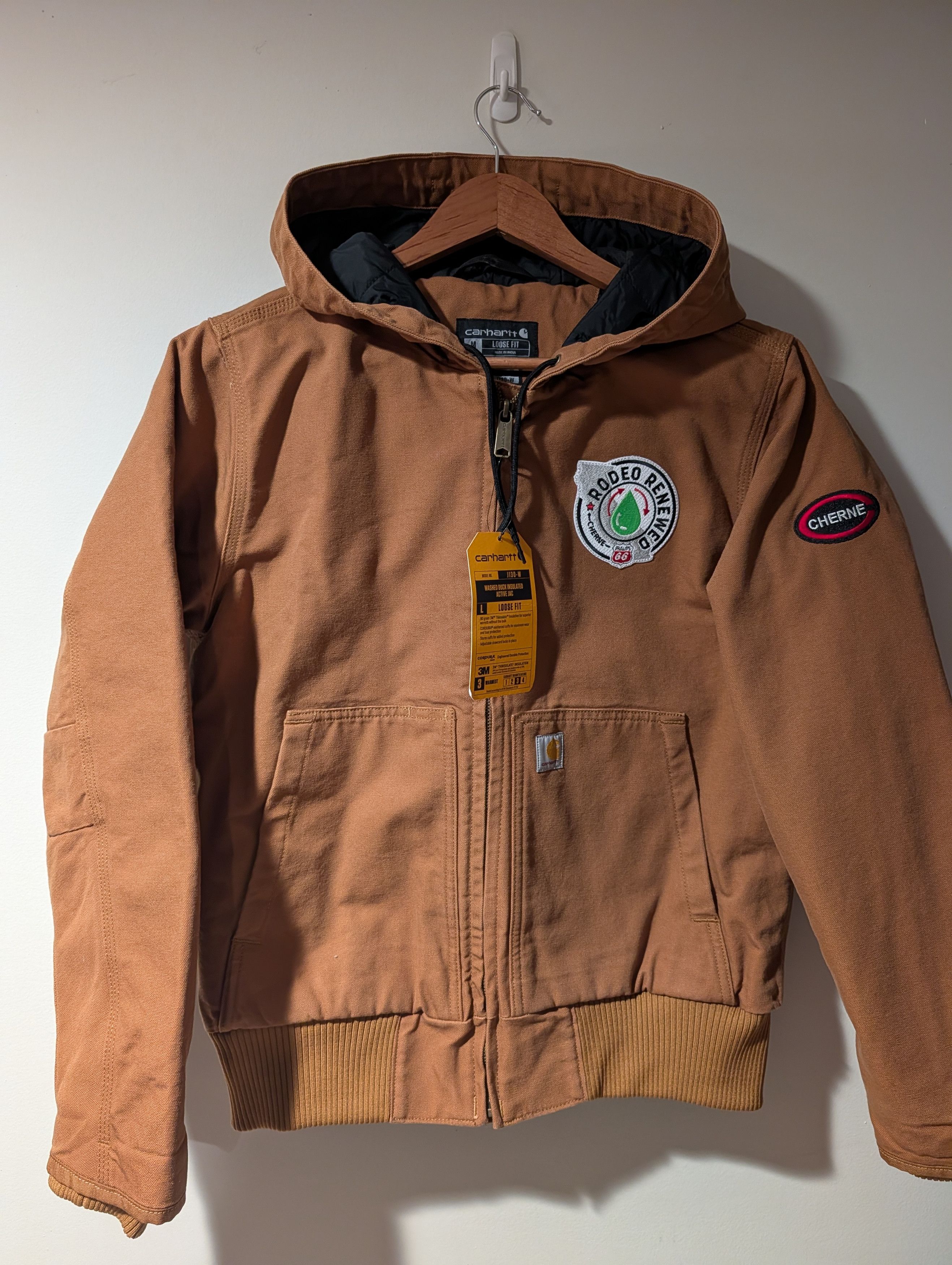 NWT Carhartt J130 Duck Canvas Hooded Jacket Womens Quilted