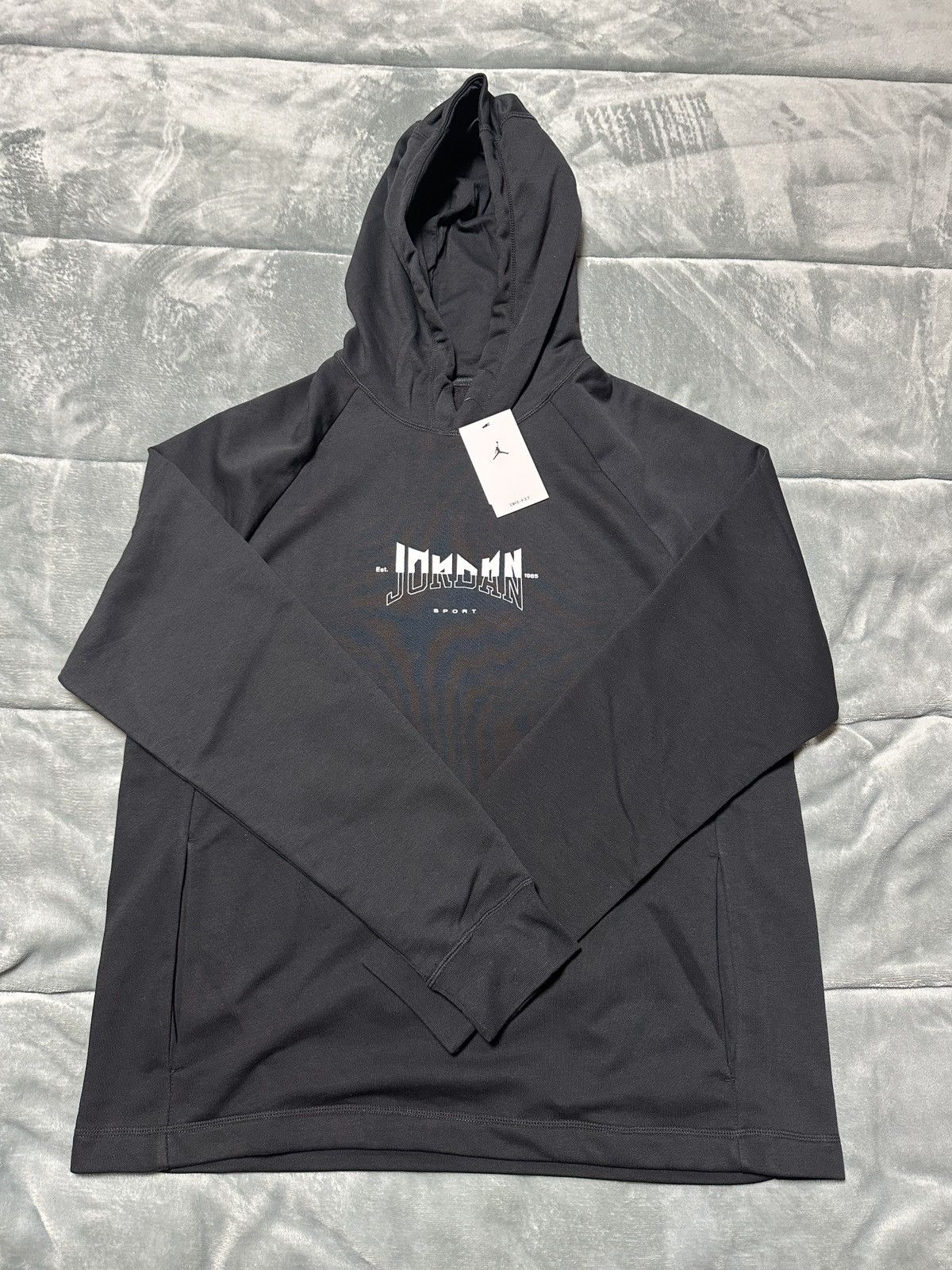 Jordan Brand × Nike New Jordan Dri-Fit Sport Size XL Black Graphic Fleece Hoodie Size US XL / EU 56 / 4 - 1 Thumbnail