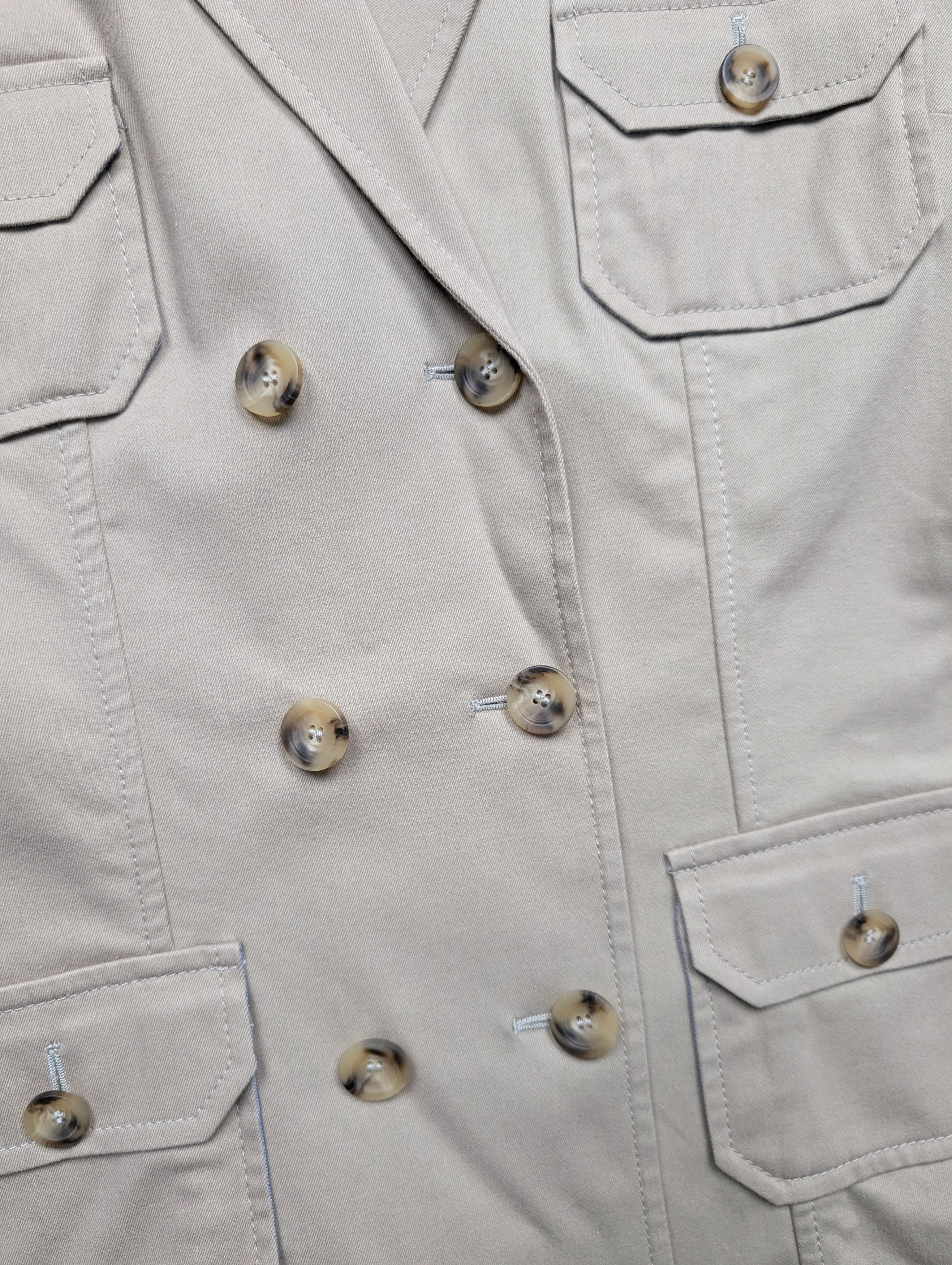 Dolce & Gabbana Beige Double Breasted Short Sleeve Shirt Jacket Size XS / US 0-2 / IT 36-38 - 5 Thumbnail