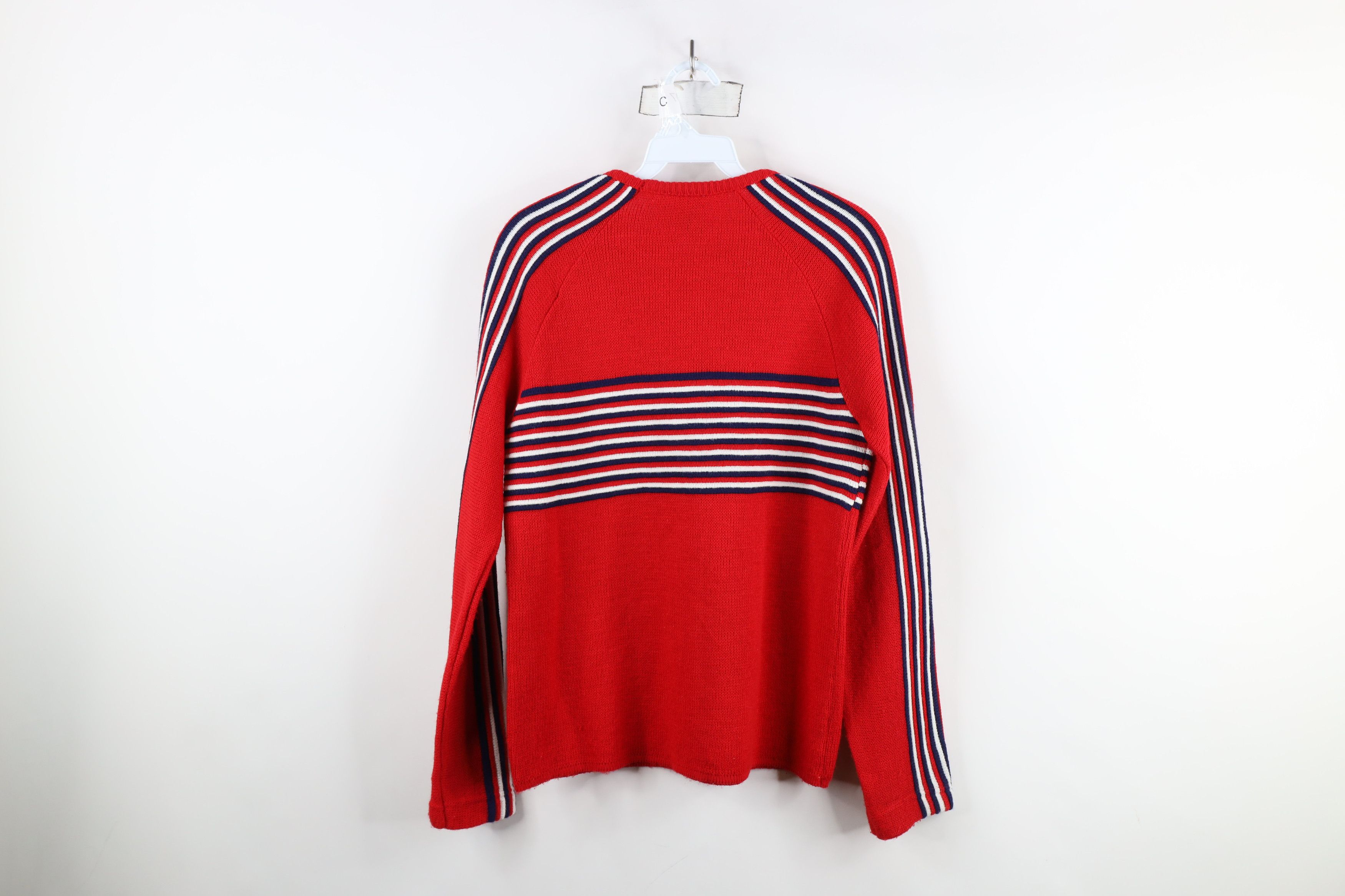 Ocean Pacific × Vintage Vintage 80s 90s Ocean Pacific Knit Surf Sweater Red USA Size M / US 6-8 / IT 42-44 - 10 Thumbnail