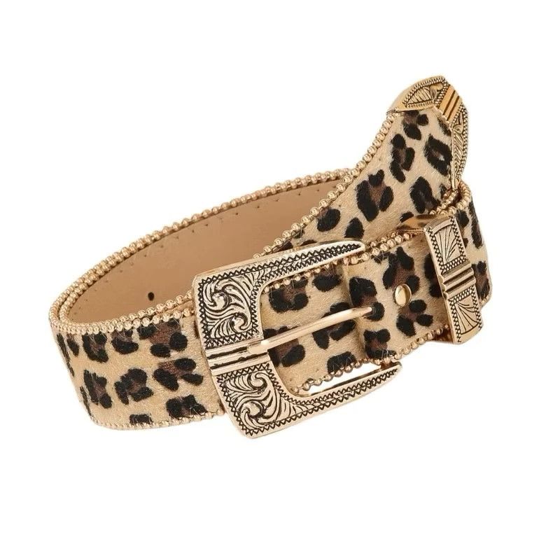Vintage Y2K Leopard Print Belt – Stylish, Bold Fashion Accessory Size ONE SIZE - 2 Thumbnail