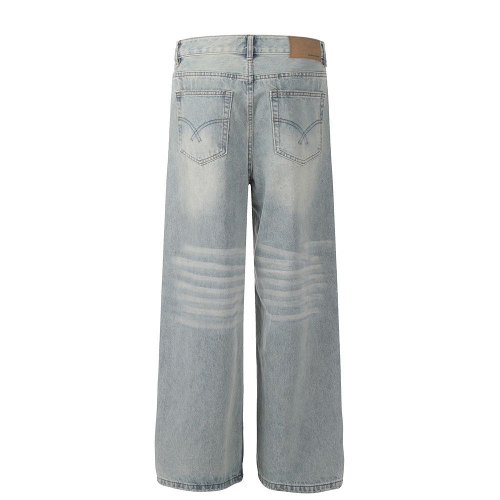 Japanese Brand × Jean American retro washed casual distressed simple jeans Size US 32 / EU 48 - 3 Thumbnail