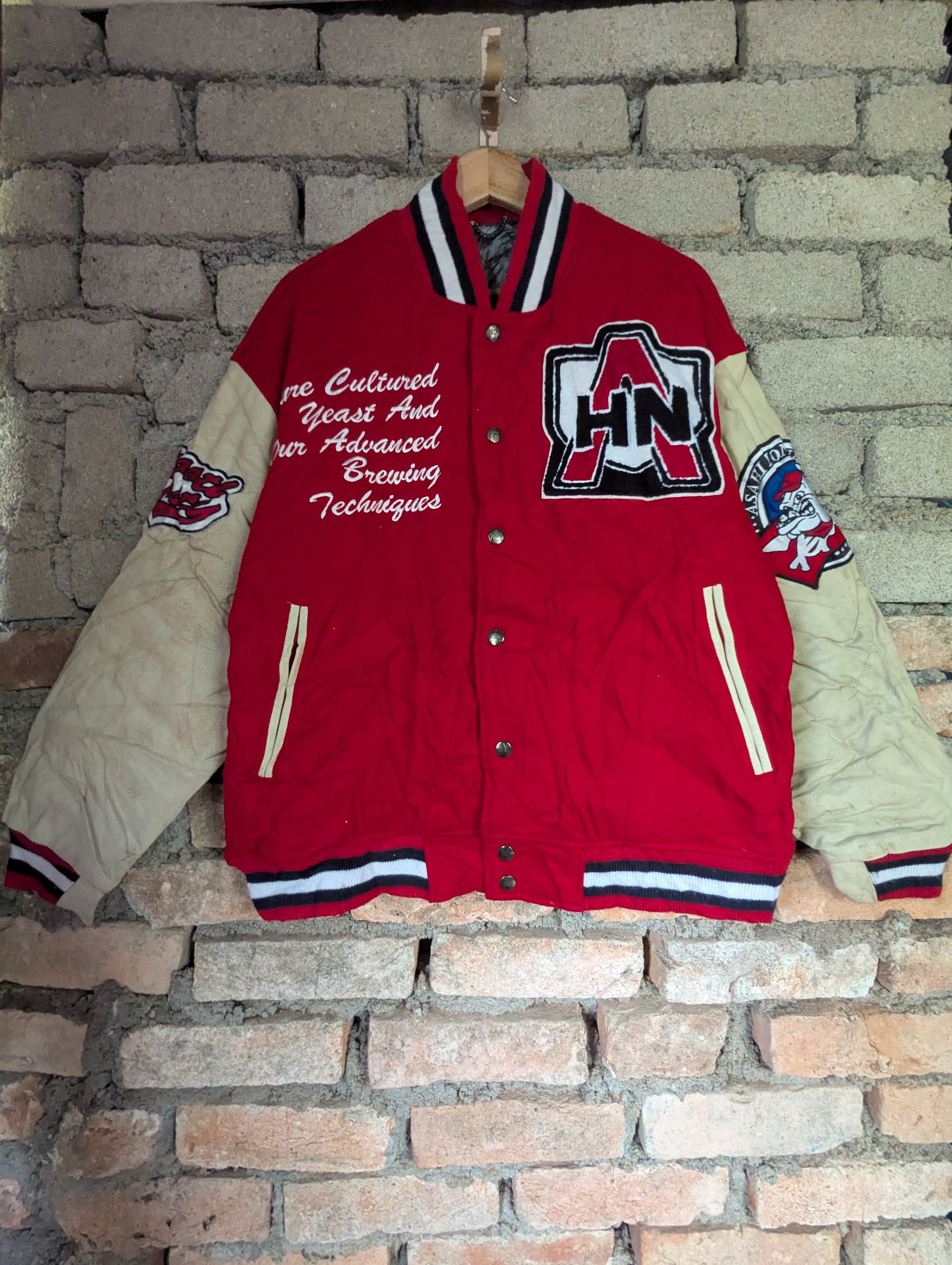 Japanese Brand × Vintage HN BOMBER JACKET POLYESTER SLEEVE Size US M / EU 48-50 / 2 - 4 Thumbnail