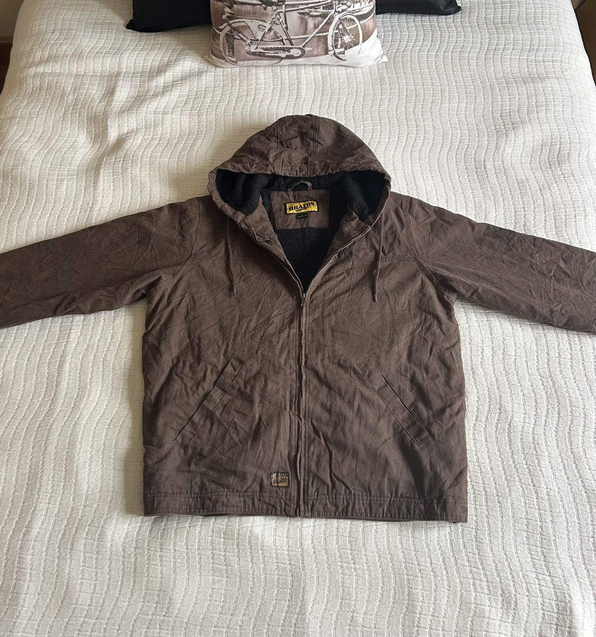 Other Brazos Workwear Hooded Canvas Jacket - Brown - Size L Size US L / EU 52-54 / 3 - 3 Thumbnail