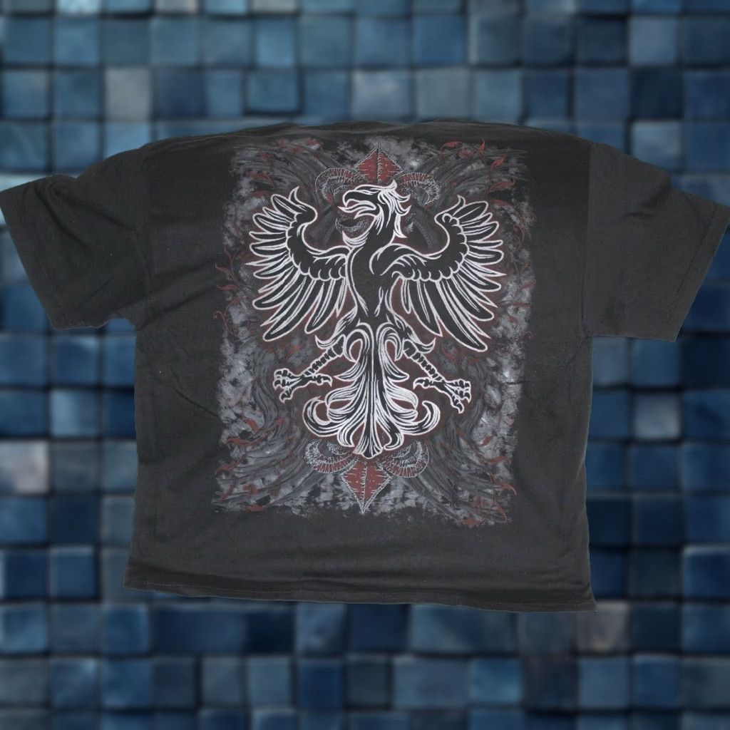 Vintage VINTAGE Phoenix Bird Fleur de Lis Mythical T-Shirt Men 2XL Black Graphic Tee Short Sleeve Size US XXL / EU 58 / 5 - 1 Thumbnail