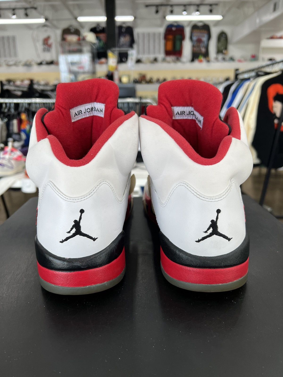 Jordan Brand Air Jordan 5 Fire Red Black Tongue Sz. 12 (2013) Size US 12 / EU 45 - 5 Thumbnail