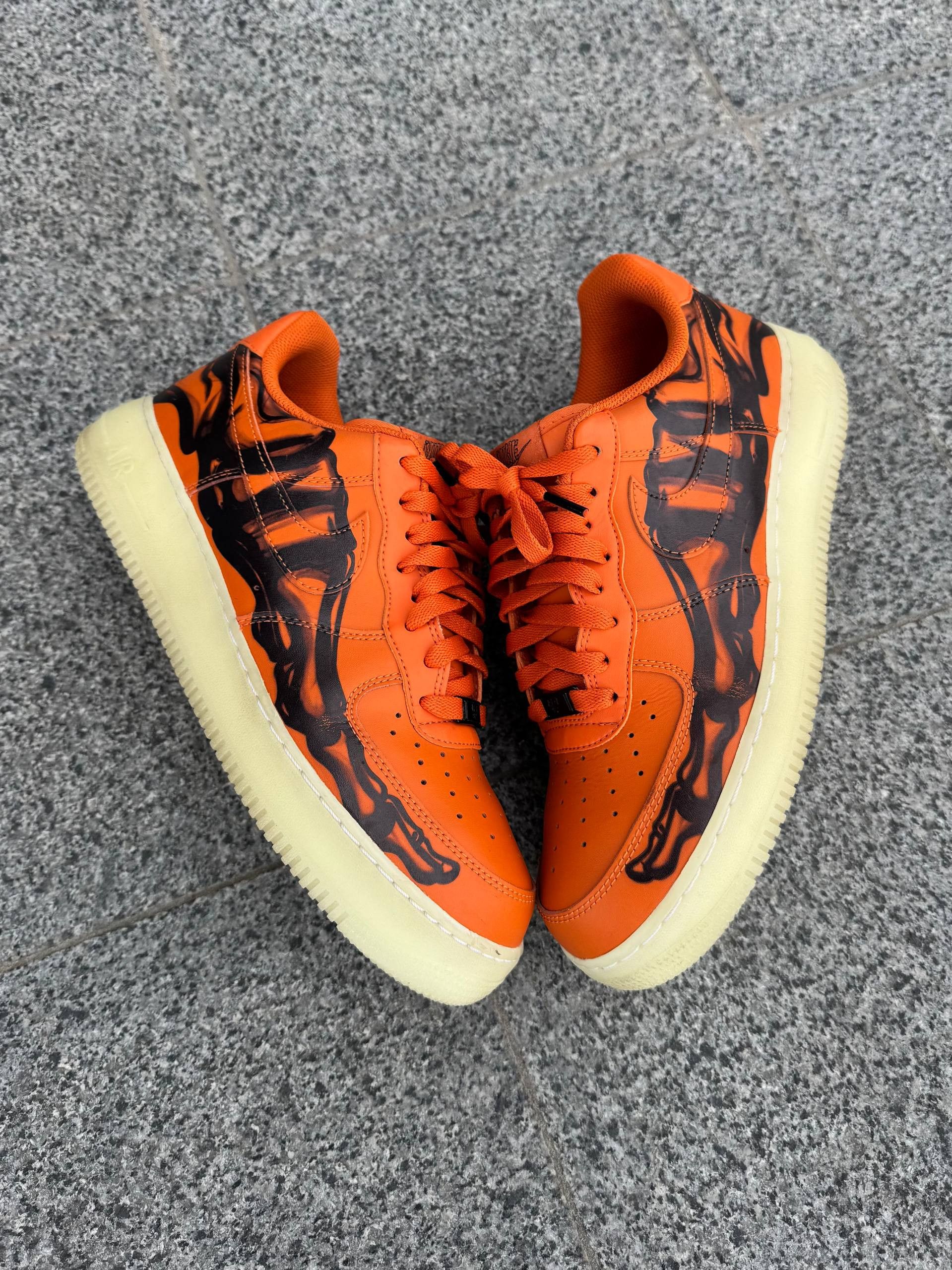 Nike Nike Air Force 1 Low Skeleton Orange Halloween US10 Size US 10 / EU 43 - 5 Thumbnail