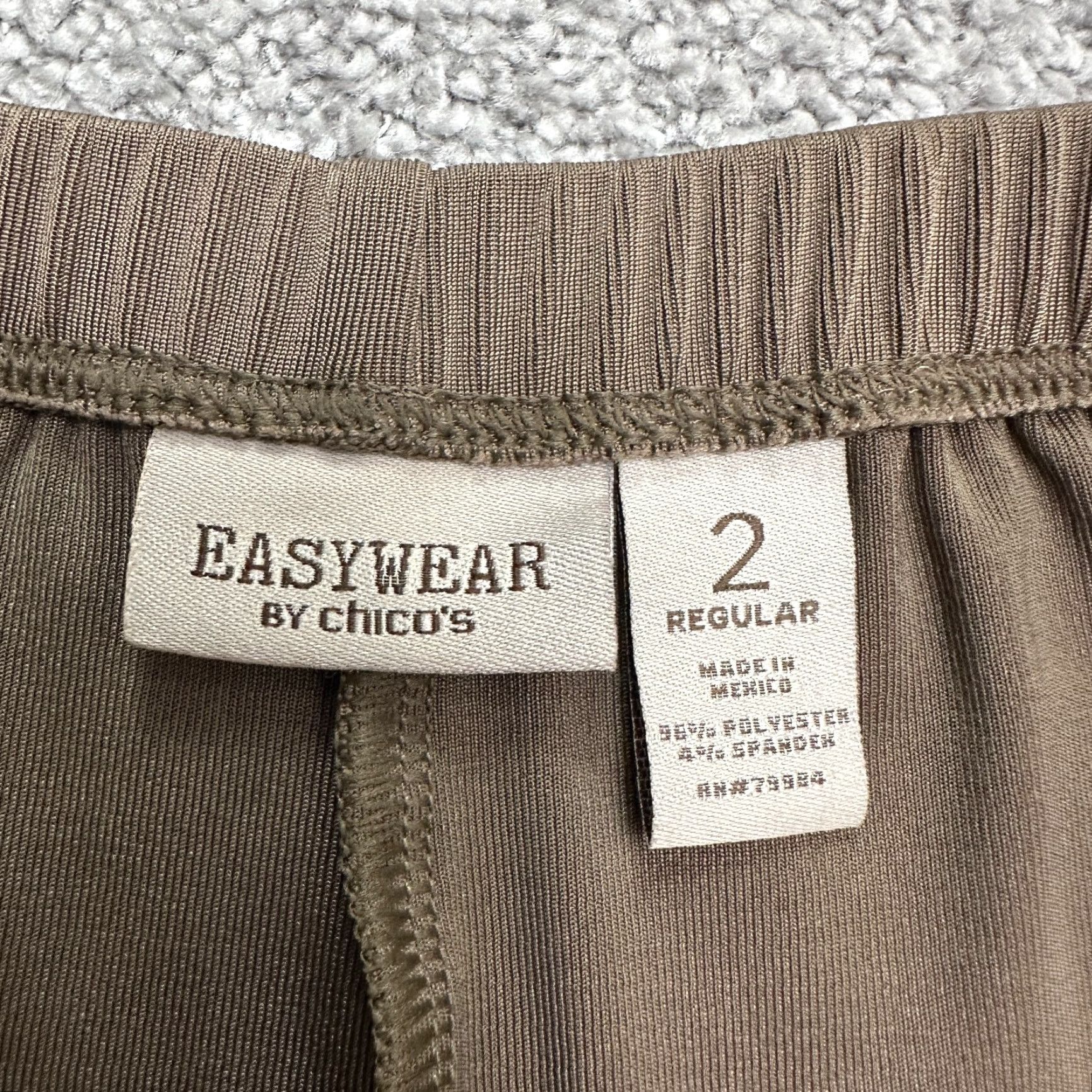Vintage Chico's Wide Leg Palazzo Pants Womens 12 Brown Elastic Pull On 30x30 Shirt? Size 34" / US 12 / IT 48 - 4 Thumbnail