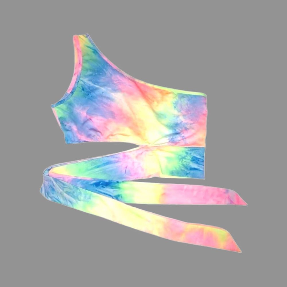 Shein SheIn Tie Dye Top One Shoulder Tank Cropped M Pink Womens Size M / US 6-8 / IT 42-44 - 1 Thumbnail