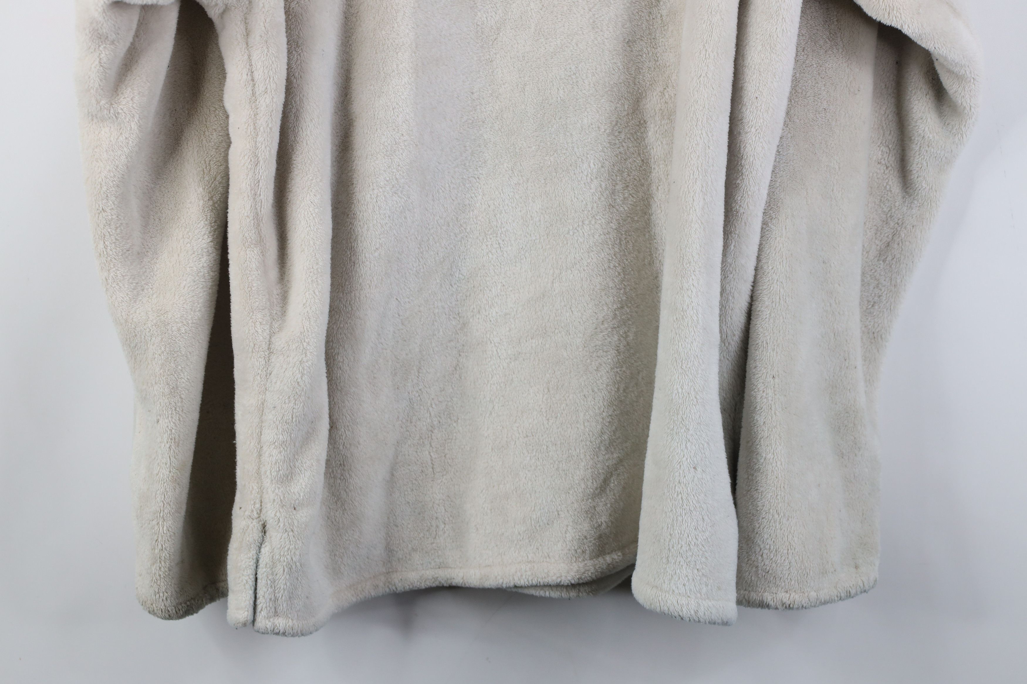 Vintage Vintage 90s Streetwear Soft Fleece Hoodie Sweatshirt Beige Size US XL / EU 56 / 4 - 15 Thumbnail