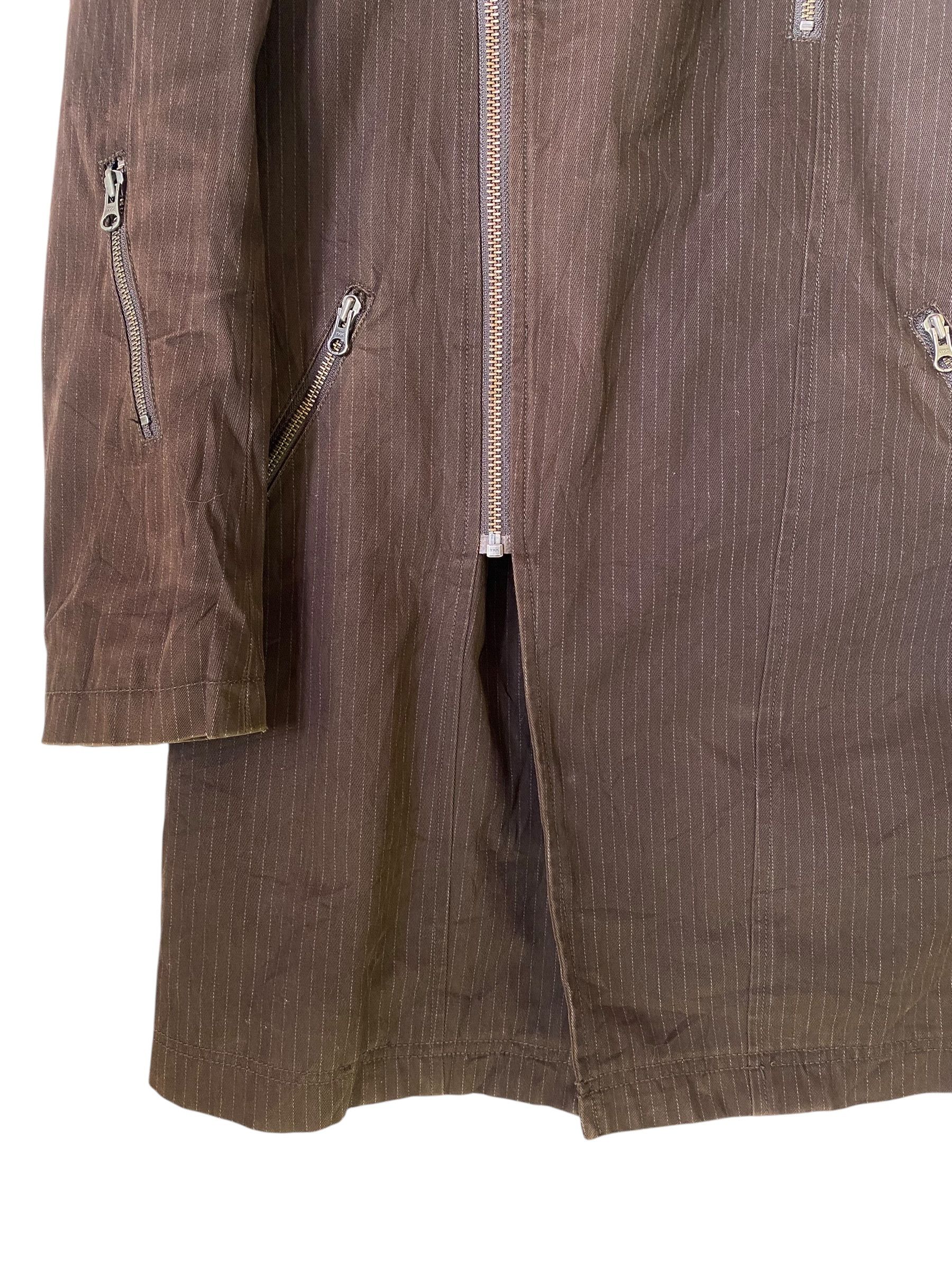 Designer Custom culture pinstripe double zipper coat Size US S / EU 44-46 / 1 - 6 Thumbnail