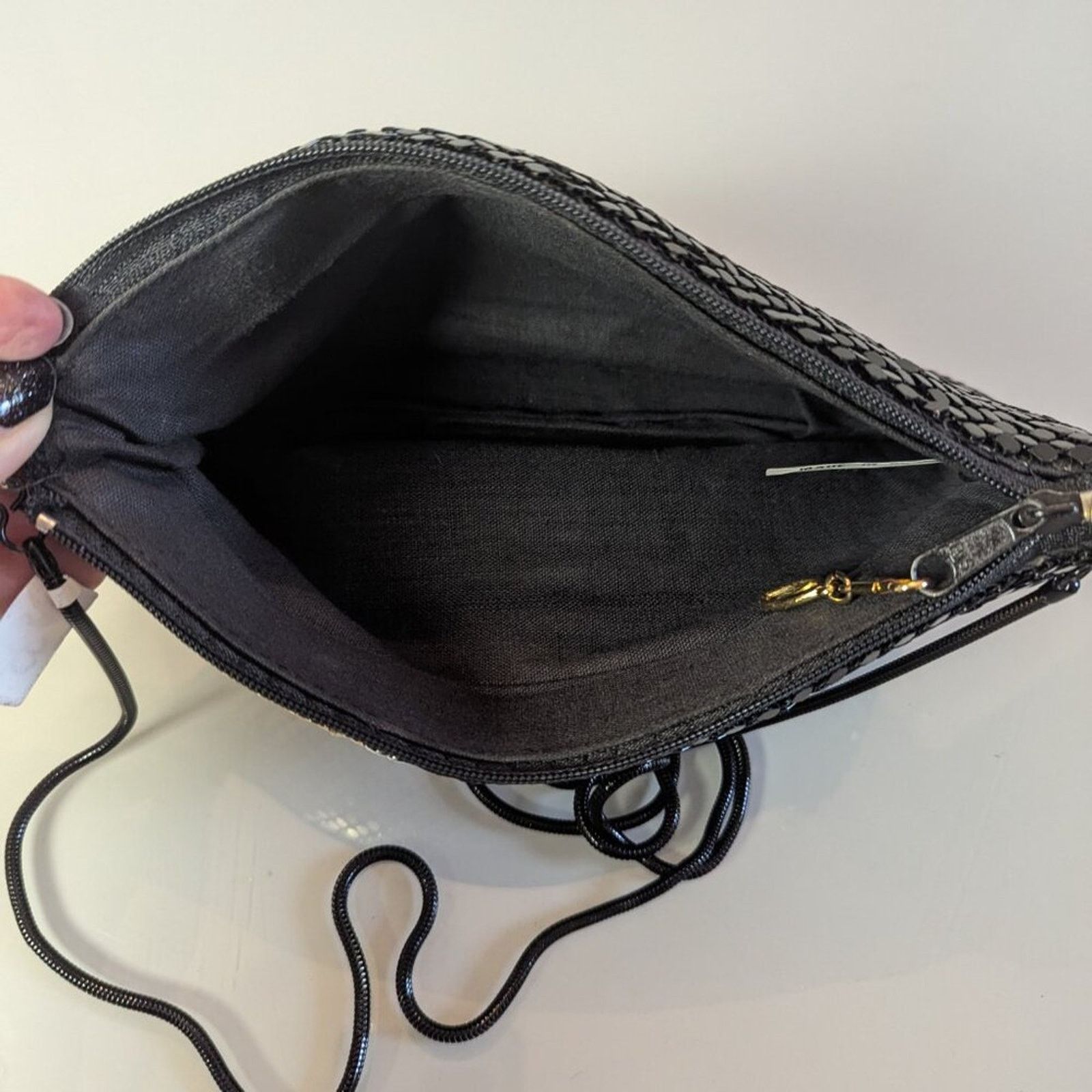 Vintage Vintage Unbranded Black Gold Silver Metal Mesh Crossbody Bag Size ONE SIZE - 4 Thumbnail
