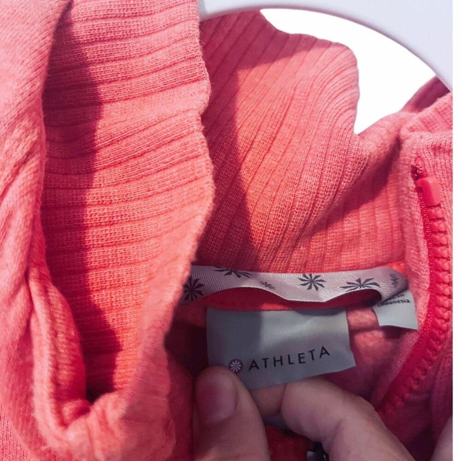 Athleta Athleta Coral Pink Track Zip Up Hoodie Size M / US 6-8 / IT 42-44 - 4 Thumbnail