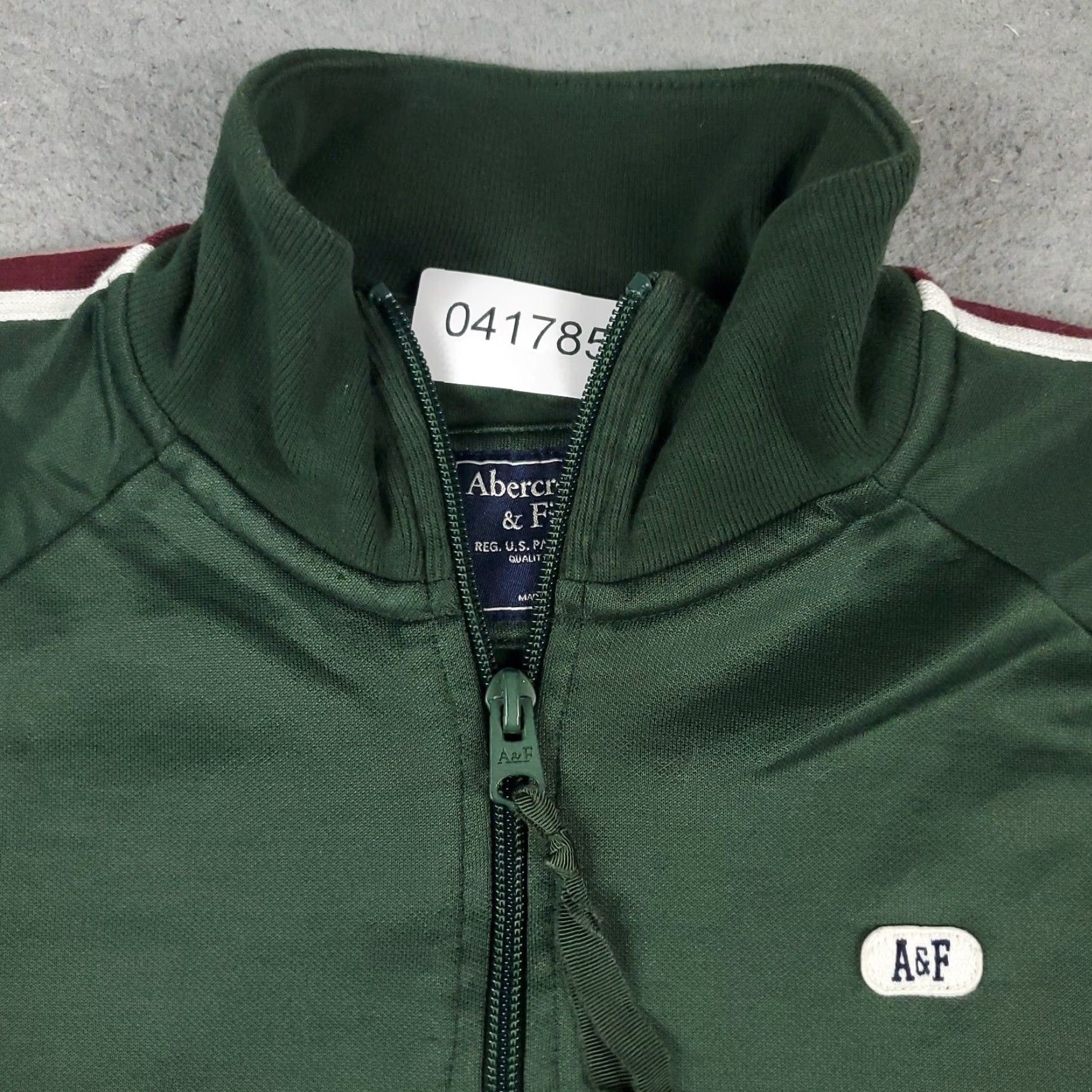 Abercrombie & Fitch Abercrombie & Fitch Jacket Womens Size S Green 1/2 Zip Pullover Track Jacket Size S / US 4 / IT 40 - 2 Thumbnail