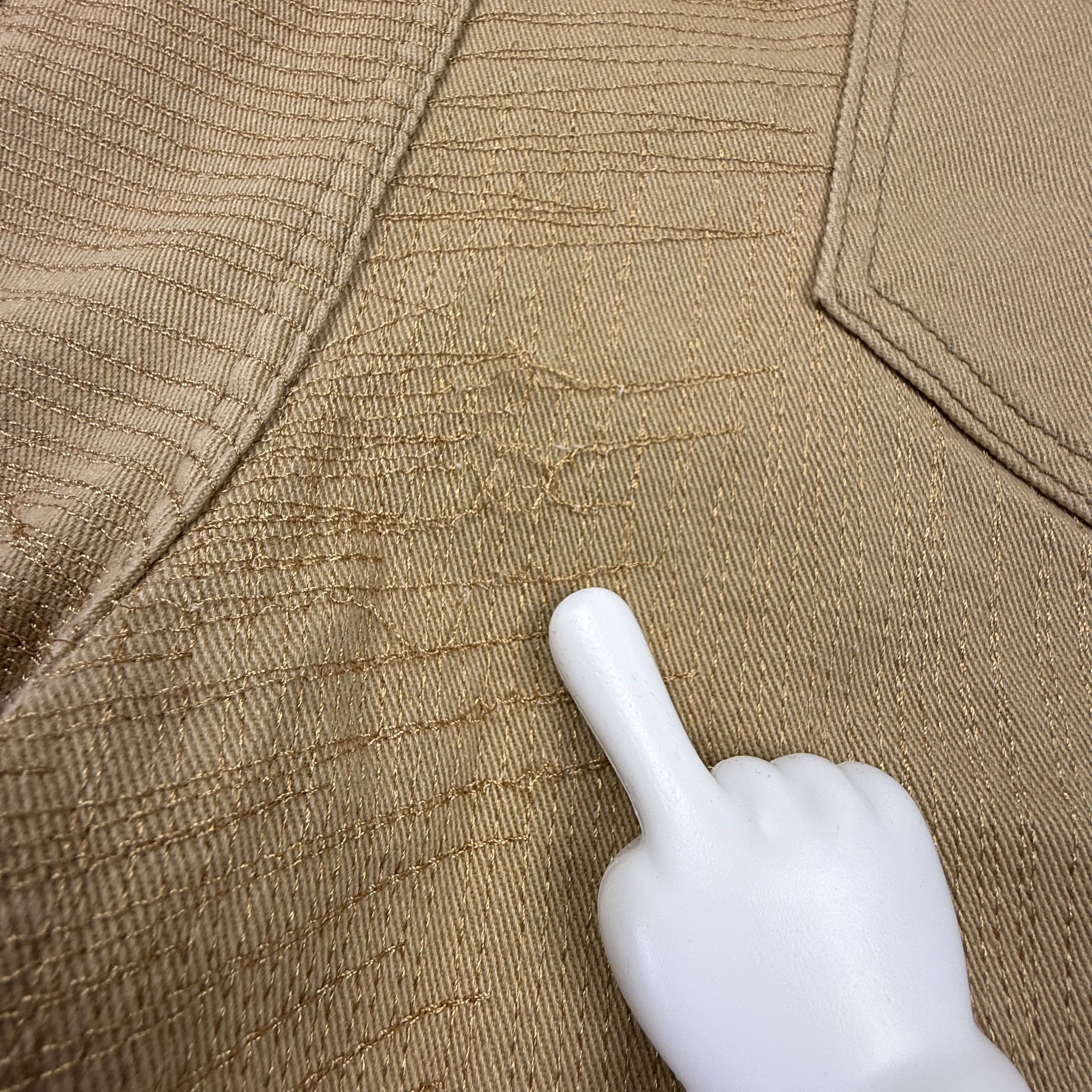 GUAPI Guapi Mens Tan Distressed Textured Flare Jeans Size 40 Khaki Size US 40 / EU 56 - 9 Thumbnail