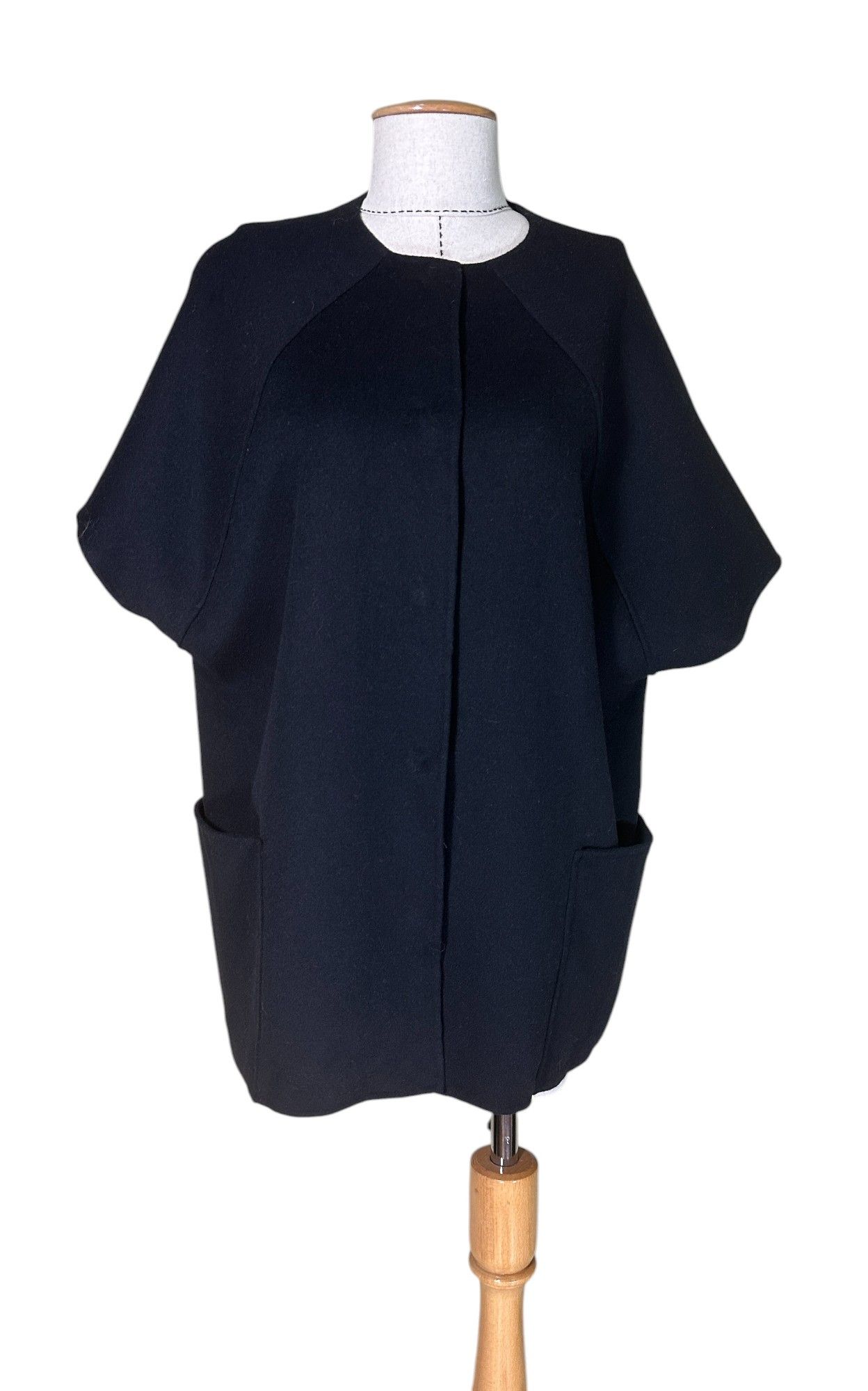 Max Mara × Weekend Max Mara Black wool coat jacket Size M / US 6-8 / IT 42-44 - 1 Thumbnail