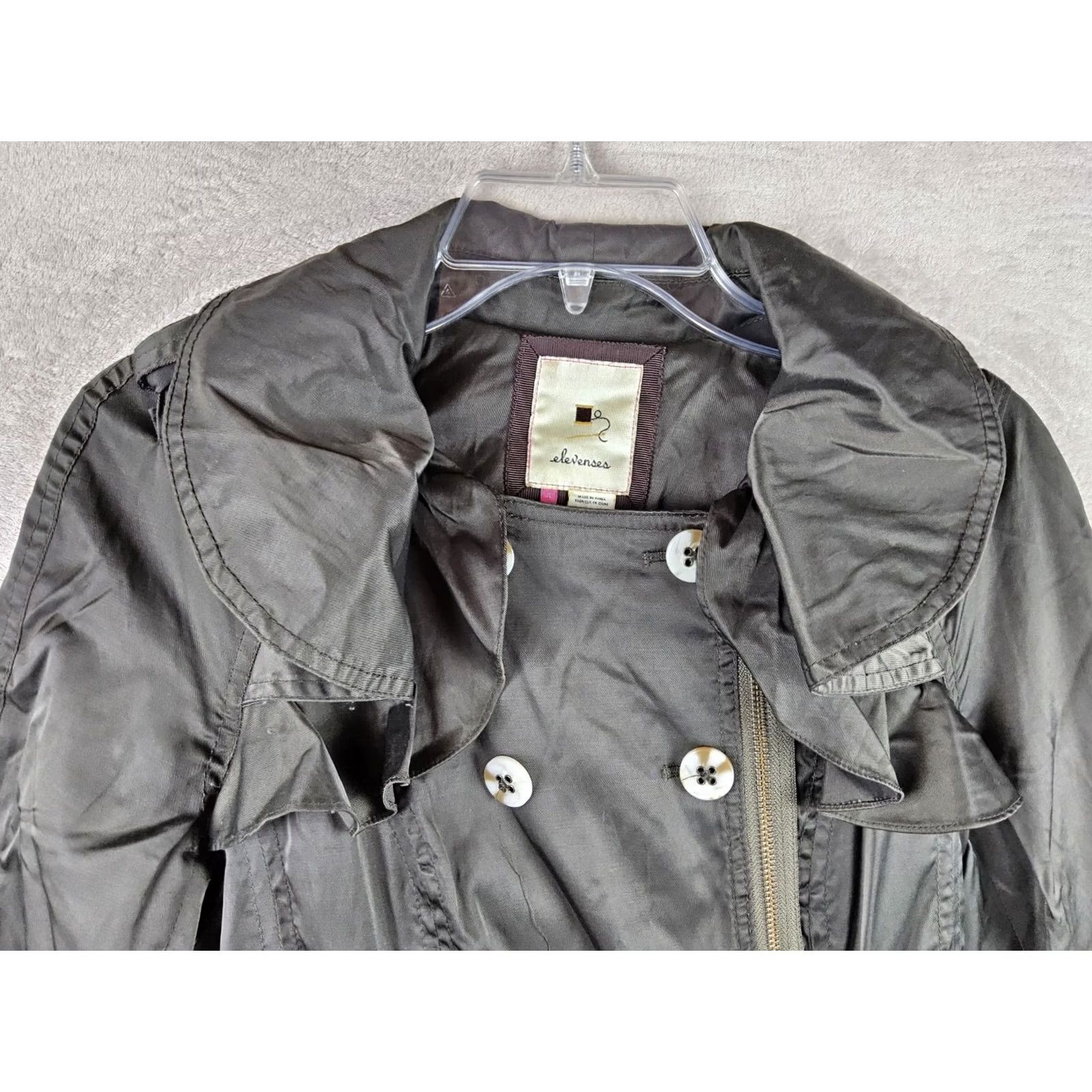Anthropologie Anthropologie Jacket Women Size 4 Belted Brown Nylon Blend Lined Vintage? Size S / US 4 / IT 40 - 5 Thumbnail