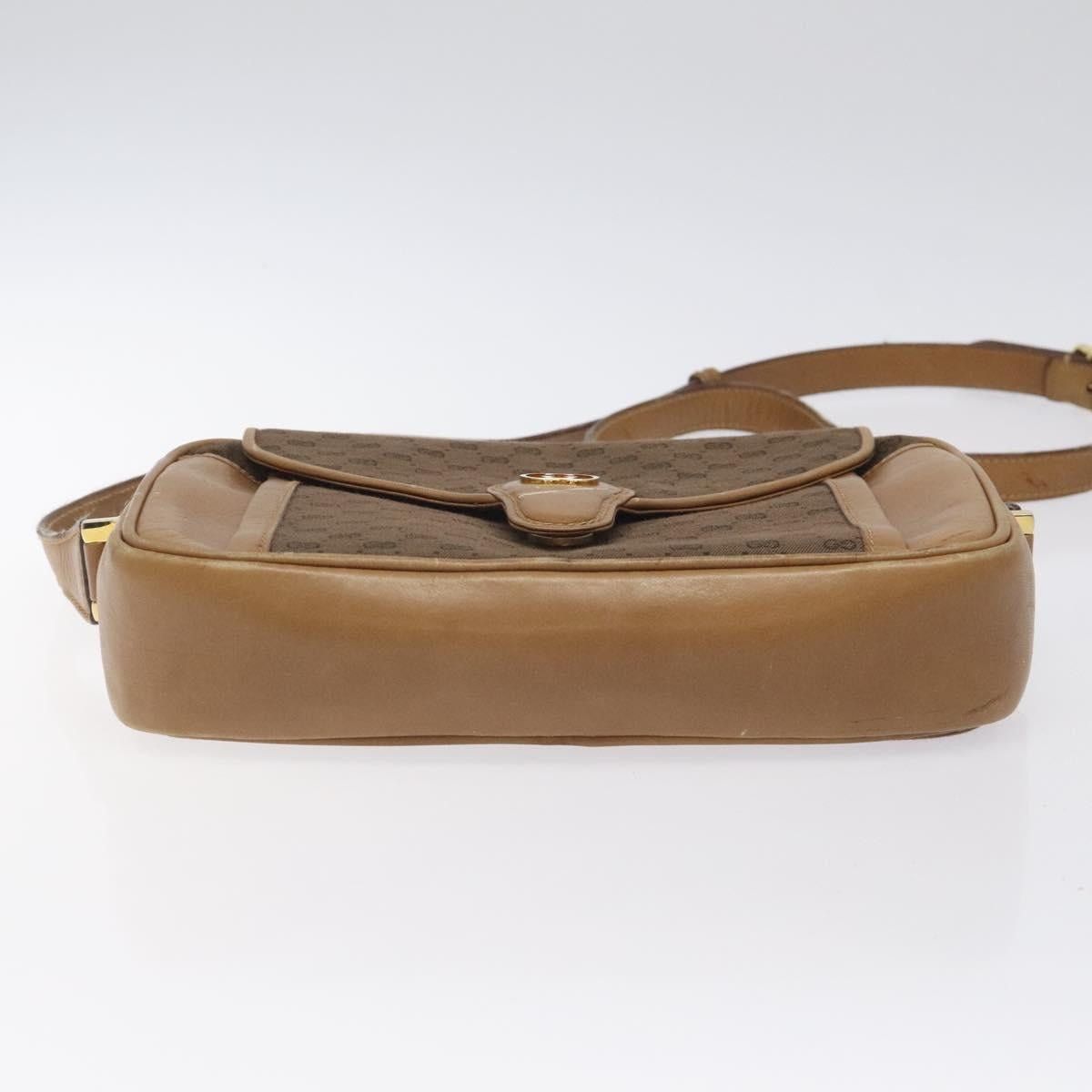 Gucci GUCCI Micro GG Canvas Shoulder Bag Brown Gold Size ONE SIZE - 9 Thumbnail