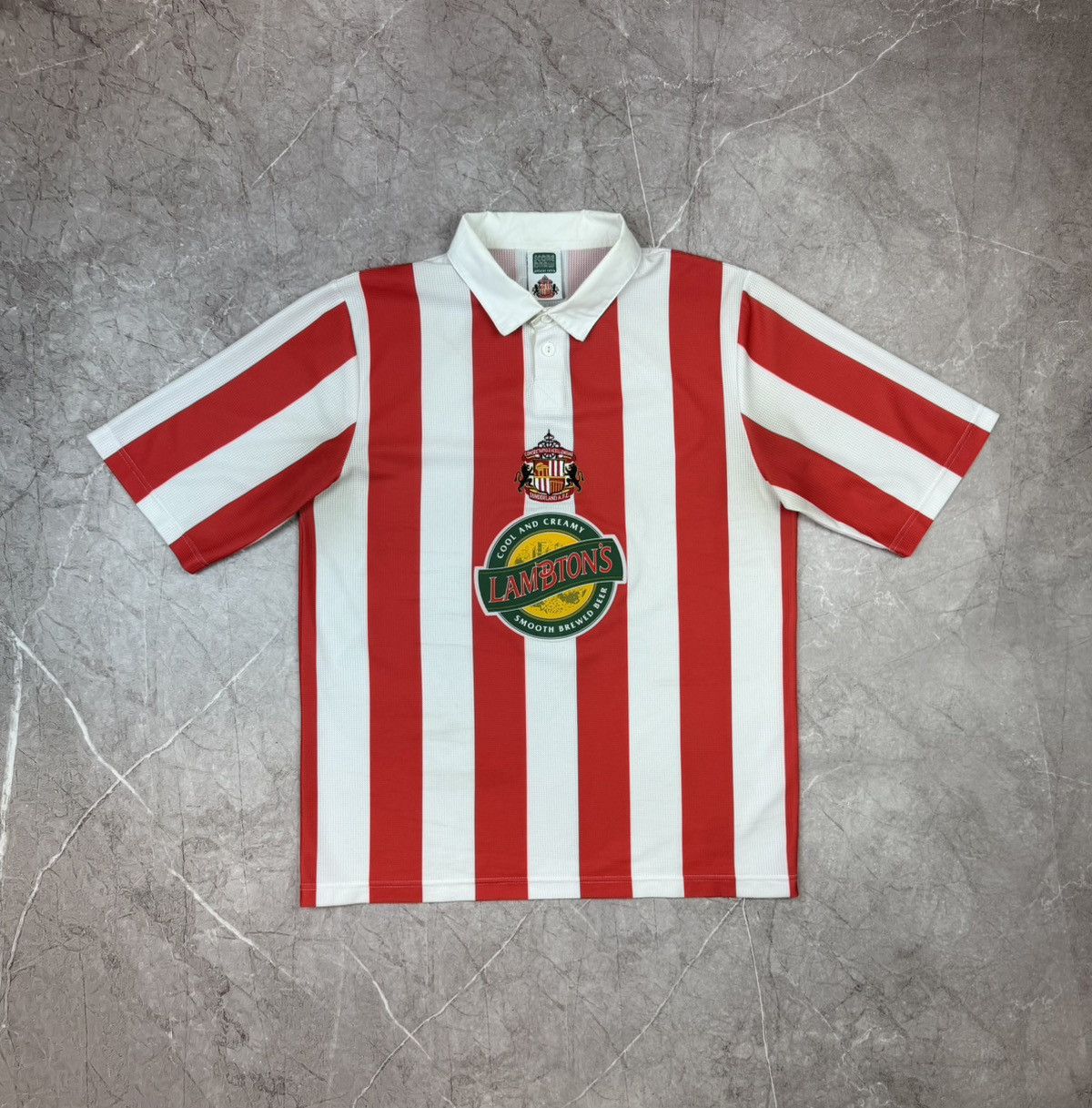 Vintage Sunderland AFC 1996 Retro Home Football Jersey Score Draw Size US L / EU 52-54 / 3 - 9 Thumbnail