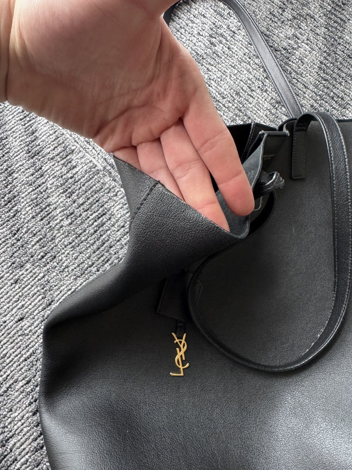 Saint Laurent Paris Saint Laurent tote bag black leather Size ONE SIZE - 6 Thumbnail