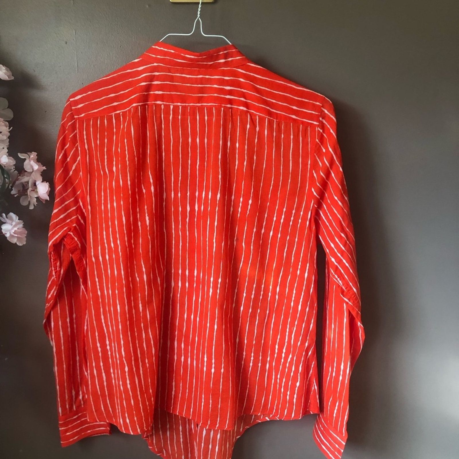 Polo Ralph Lauren Polo top shirt button down red and white stripes. Size XL / US 12-14 / IT 48-50 - 3 Thumbnail