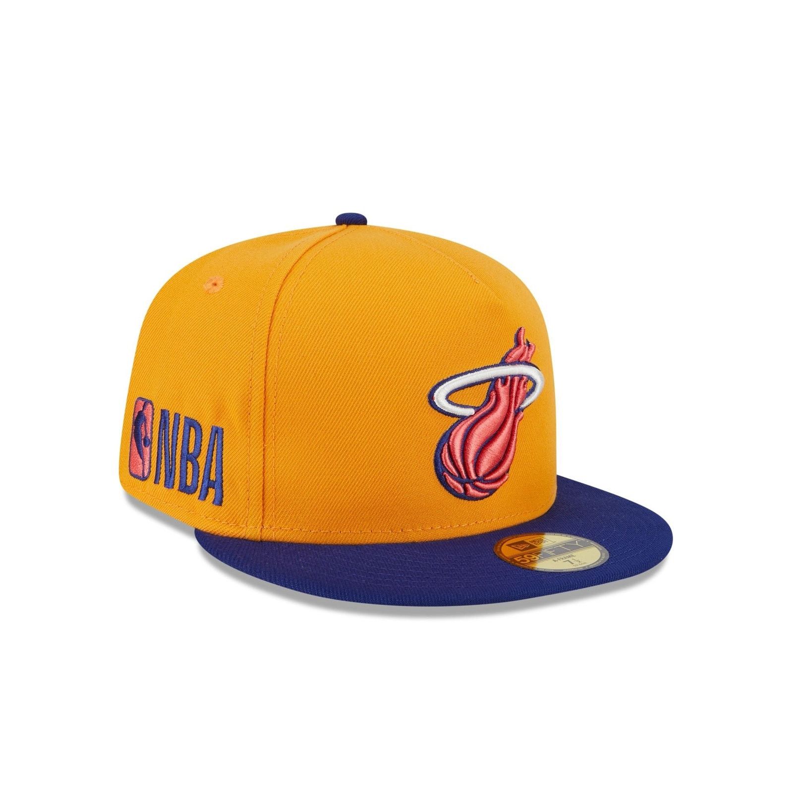 New Era New Era Miami Heat Gold 59FIFTY A-Frame Fitted Hat - Size 7 Size ONE SIZE - 1 Thumbnail