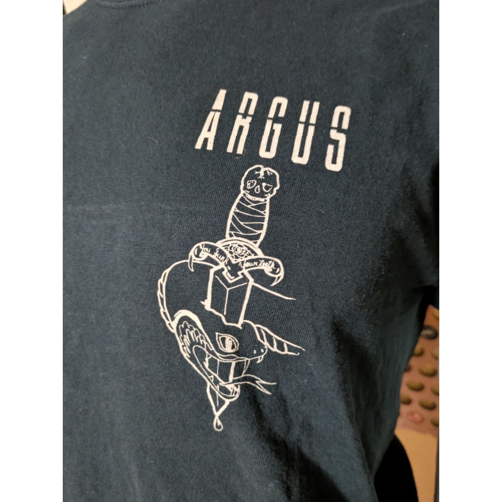 Gildan VTG Argus Snakeskin Michigan Hardcore Metal Band T Shirt Detroit Medium Size US M / EU 48-50 / 2 - 2 Thumbnail