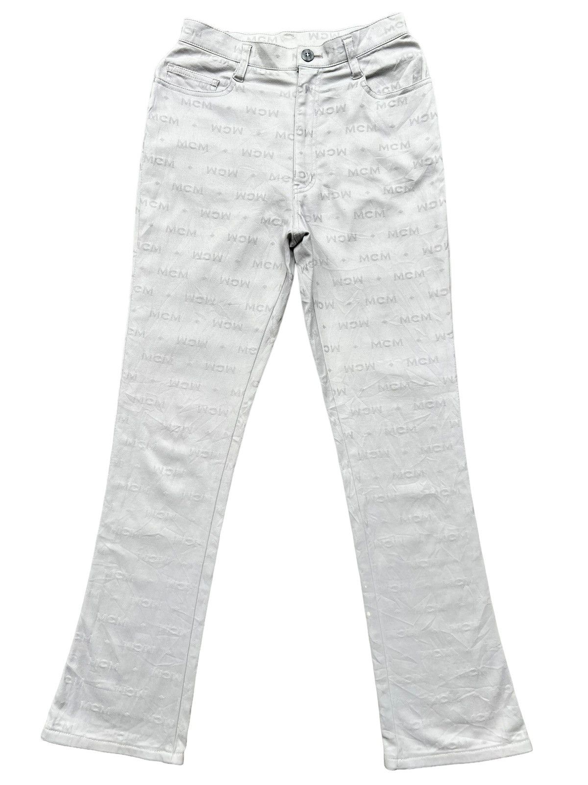 Vintage Vintage MCM Monogram Flare Bootcut Pants 25x30 Size 25" / US 0 / IT 36 - 1 Thumbnail