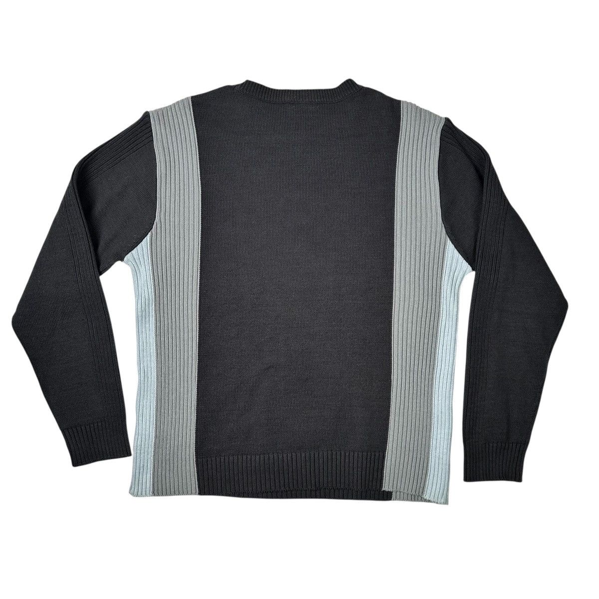 Tom Tailor TOM TAILOR Mens Crew Neck Jumper Sweater Ribbed Grey Y2K VTG Size US M / EU 48-50 / 2 - 3 Thumbnail