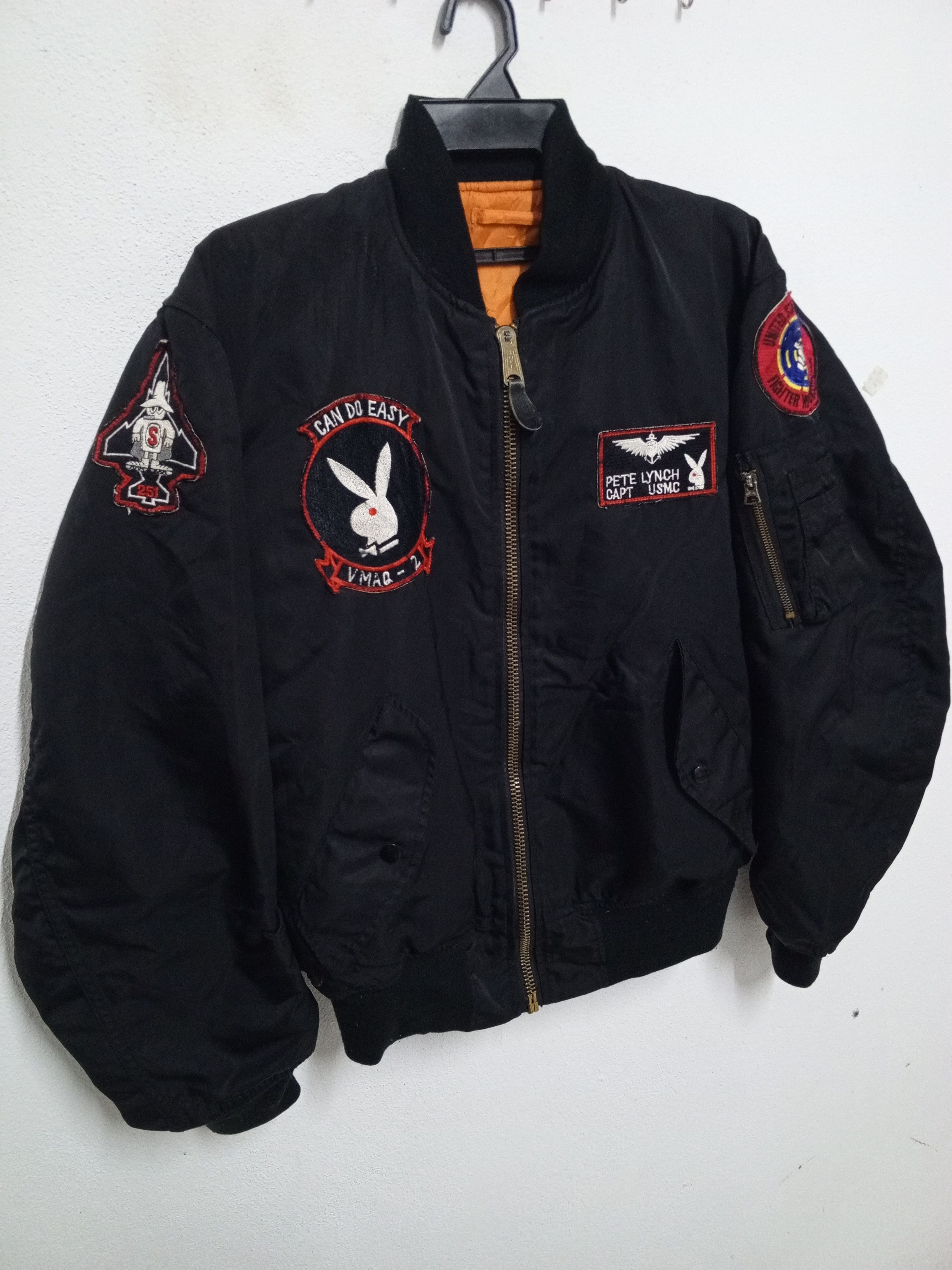 Vintage VTG TOP GUN USA BOMBER JACKET RARE Size US XL / EU 56 / 4 - 3 Thumbnail