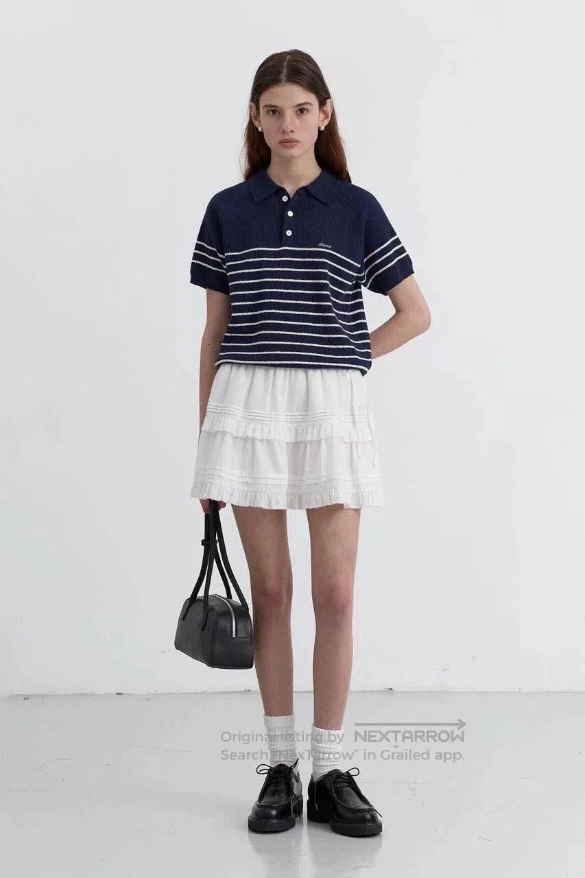 Japanese Brand new dunst shirring ruffle tiered skirt. Size 23" - 7 Thumbnail