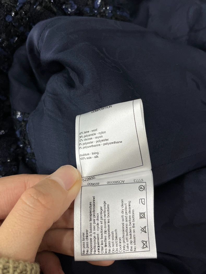Chanel Chanel Blue tweed V-neck zipper jacket Size XS / US 0-2 / IT 36-38 - 6 Thumbnail